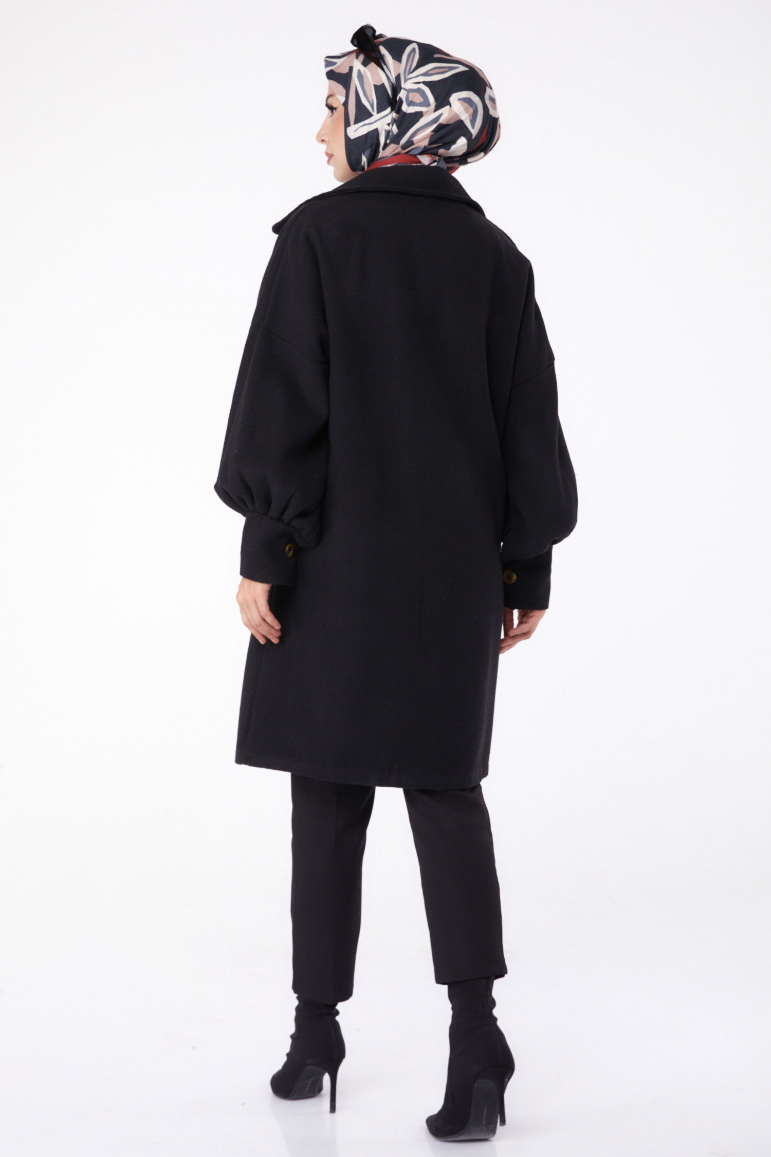 Kaşe Kaban Siyah - 13289 - 6