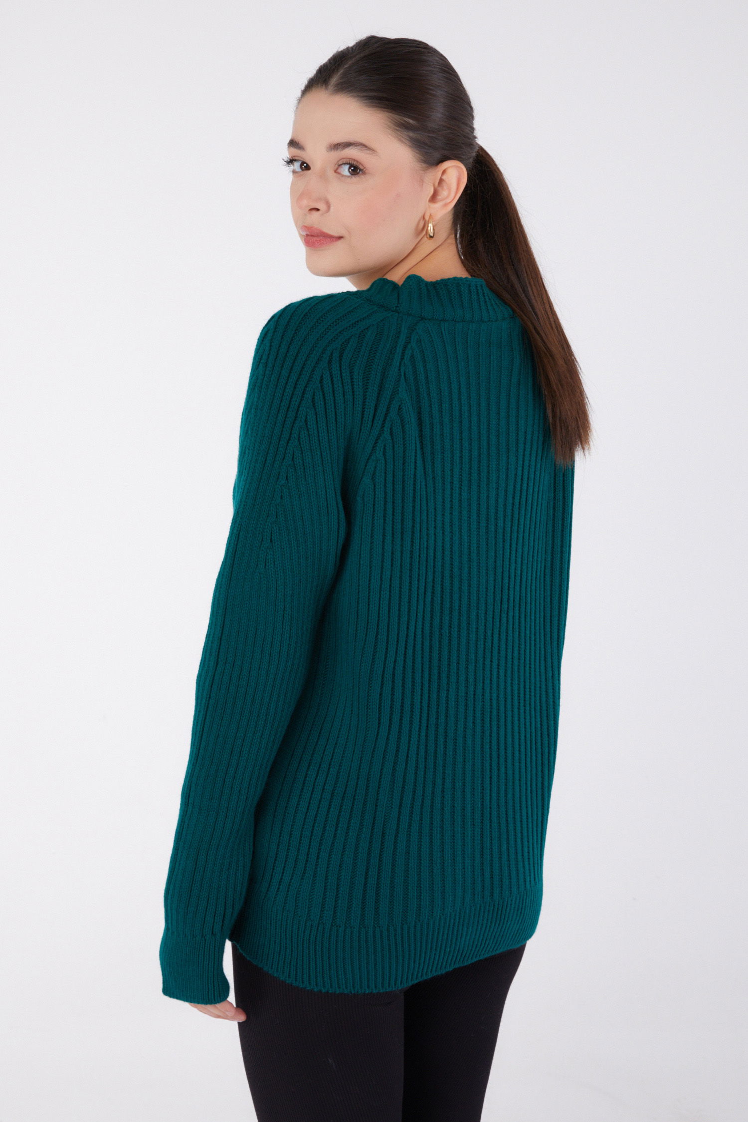 Düz Hırka Zumrut - 26495 - 5