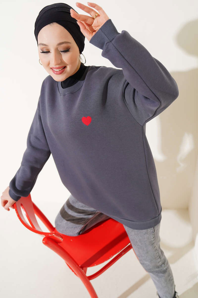 Kalpli Tunik Antrasit - 26660 - 1