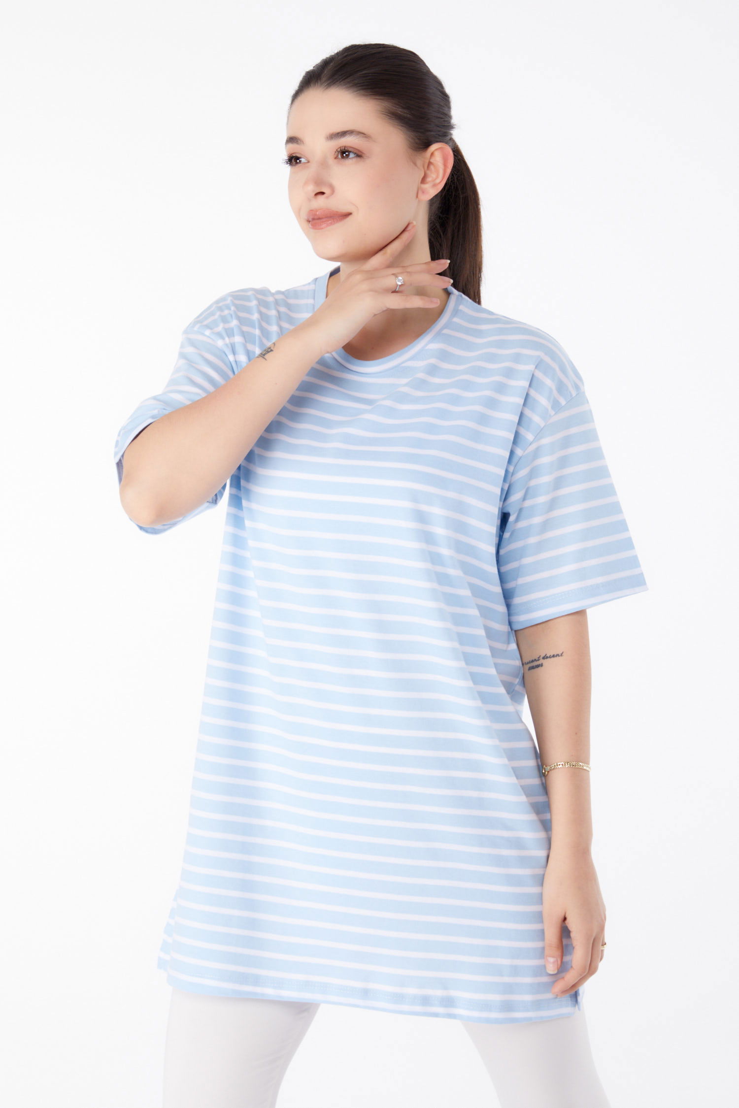 çizgili t-shirt Bebe Mavi - 25376 - 1