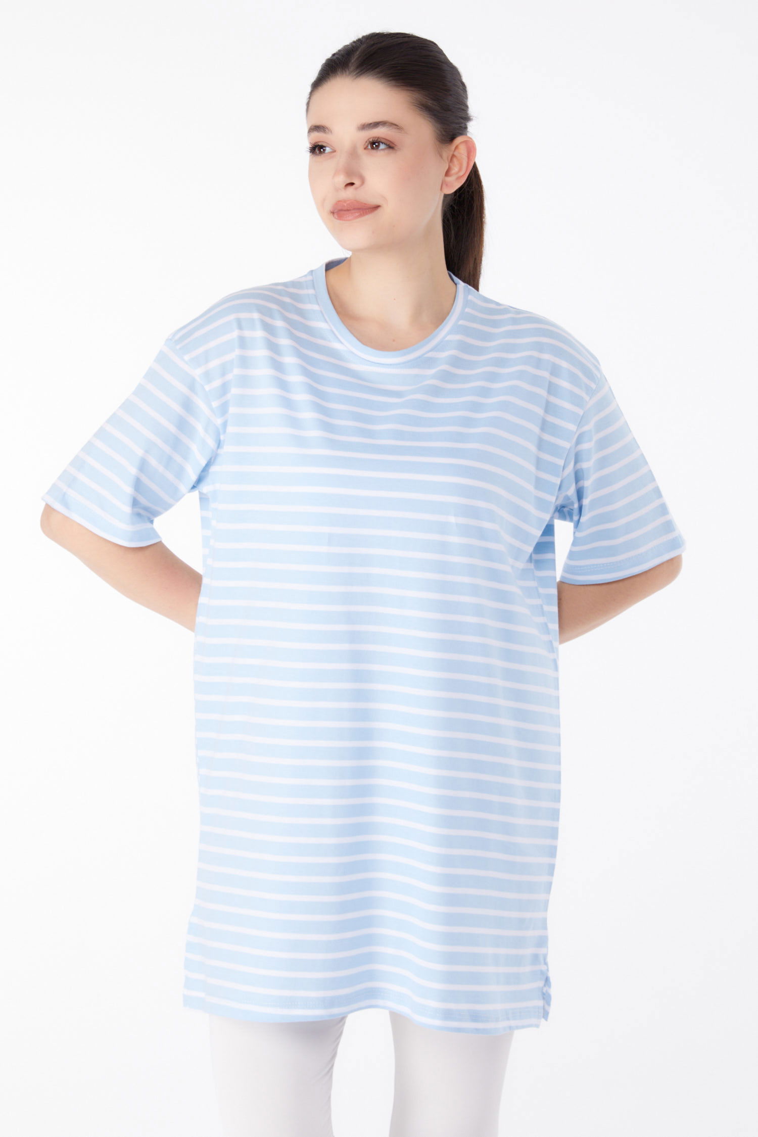 çizgili t-shirt Bebe Mavi - 25376 - 2