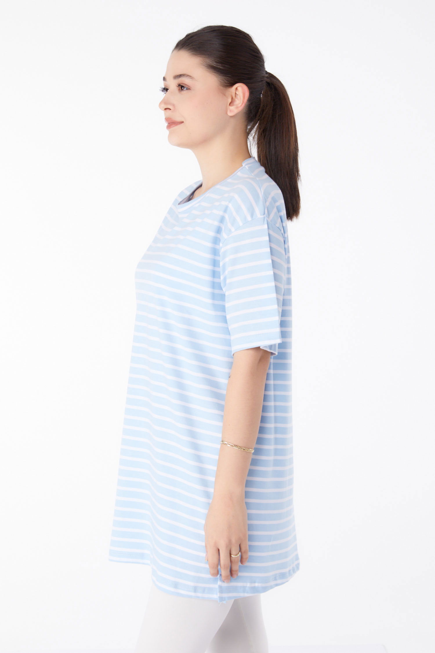çizgili t-shirt Bebe Mavi - 25376 - 4