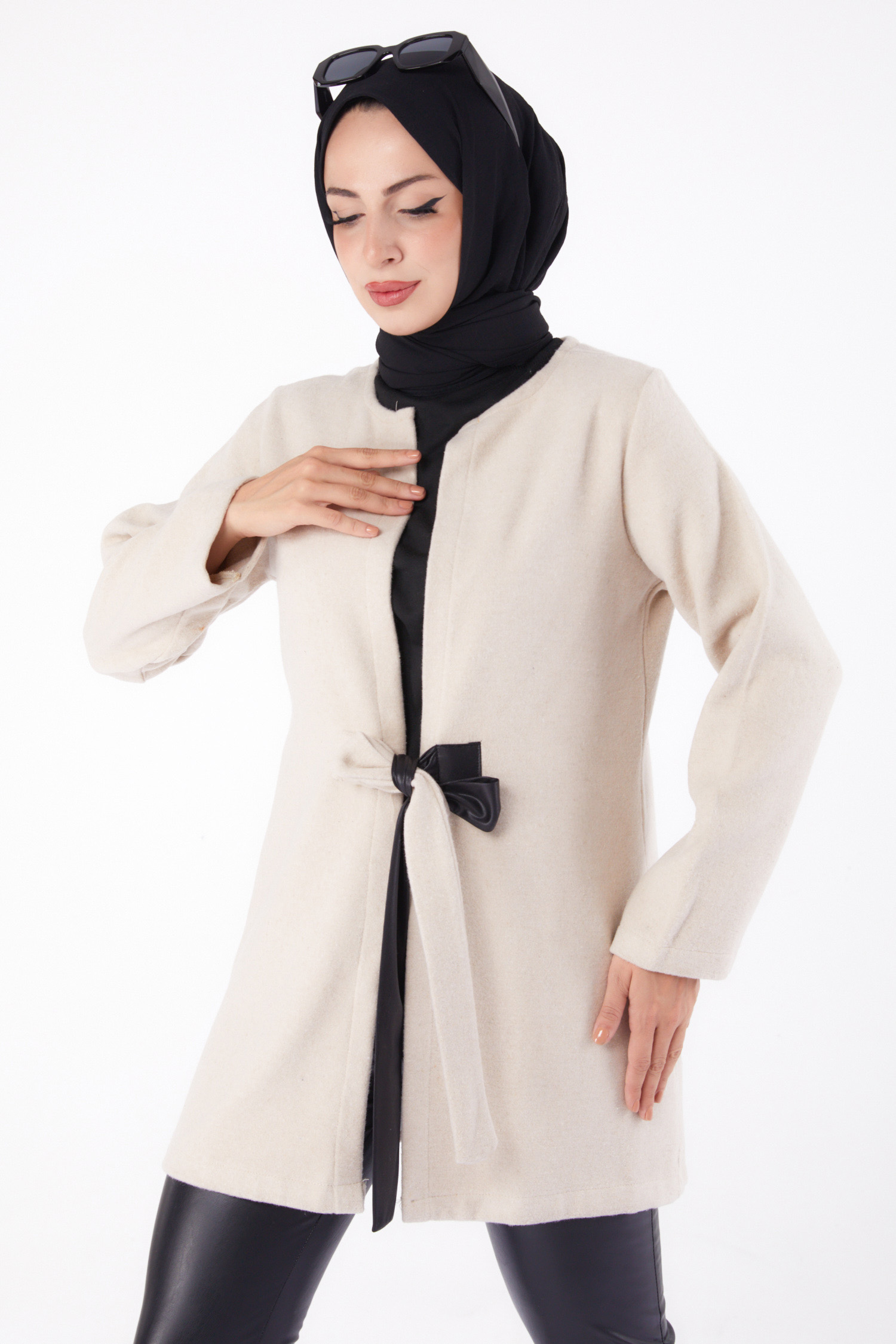 Kaşe Ceket Bej - 13286 - 3