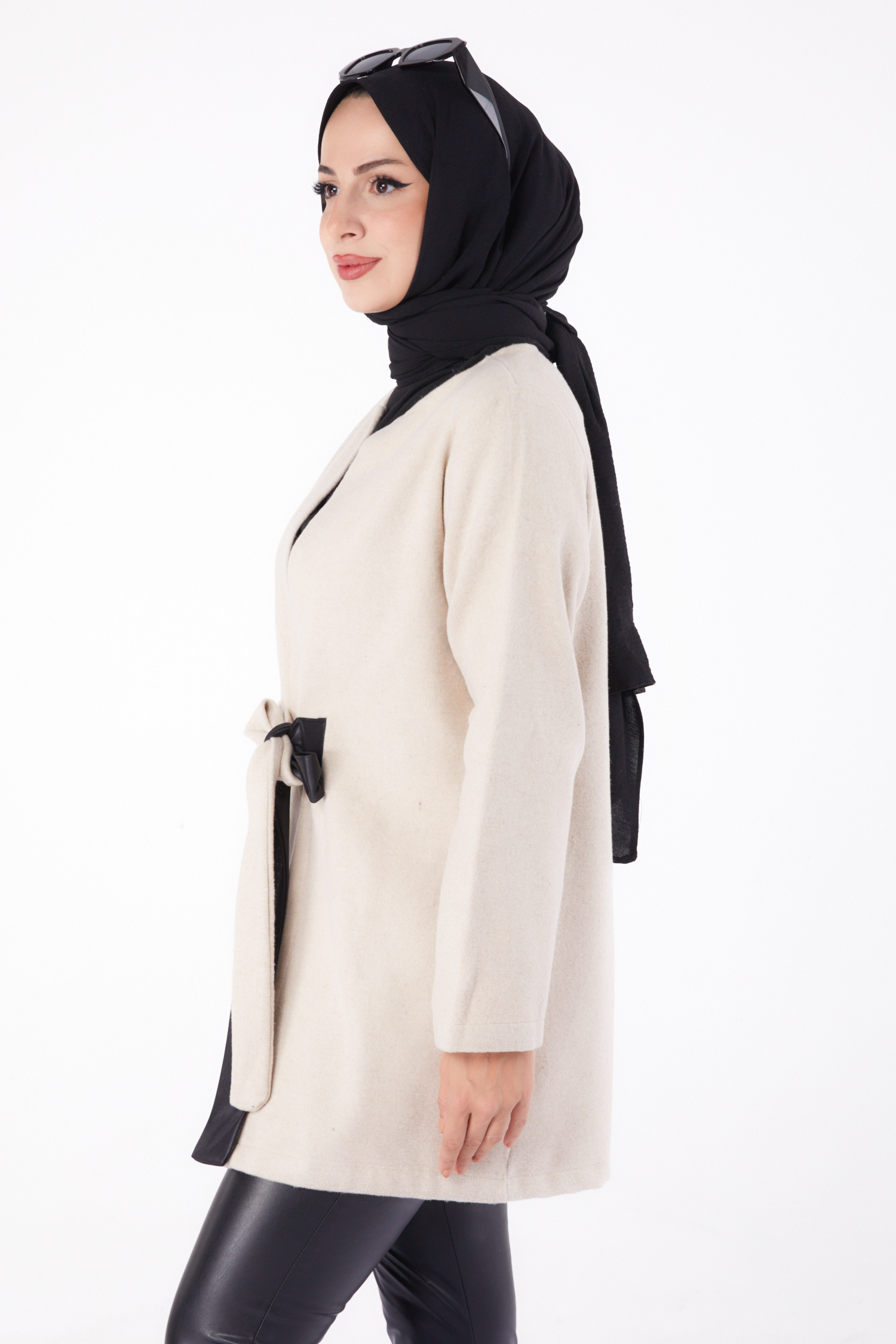 Kaşe Ceket Bej - 13286 - 4