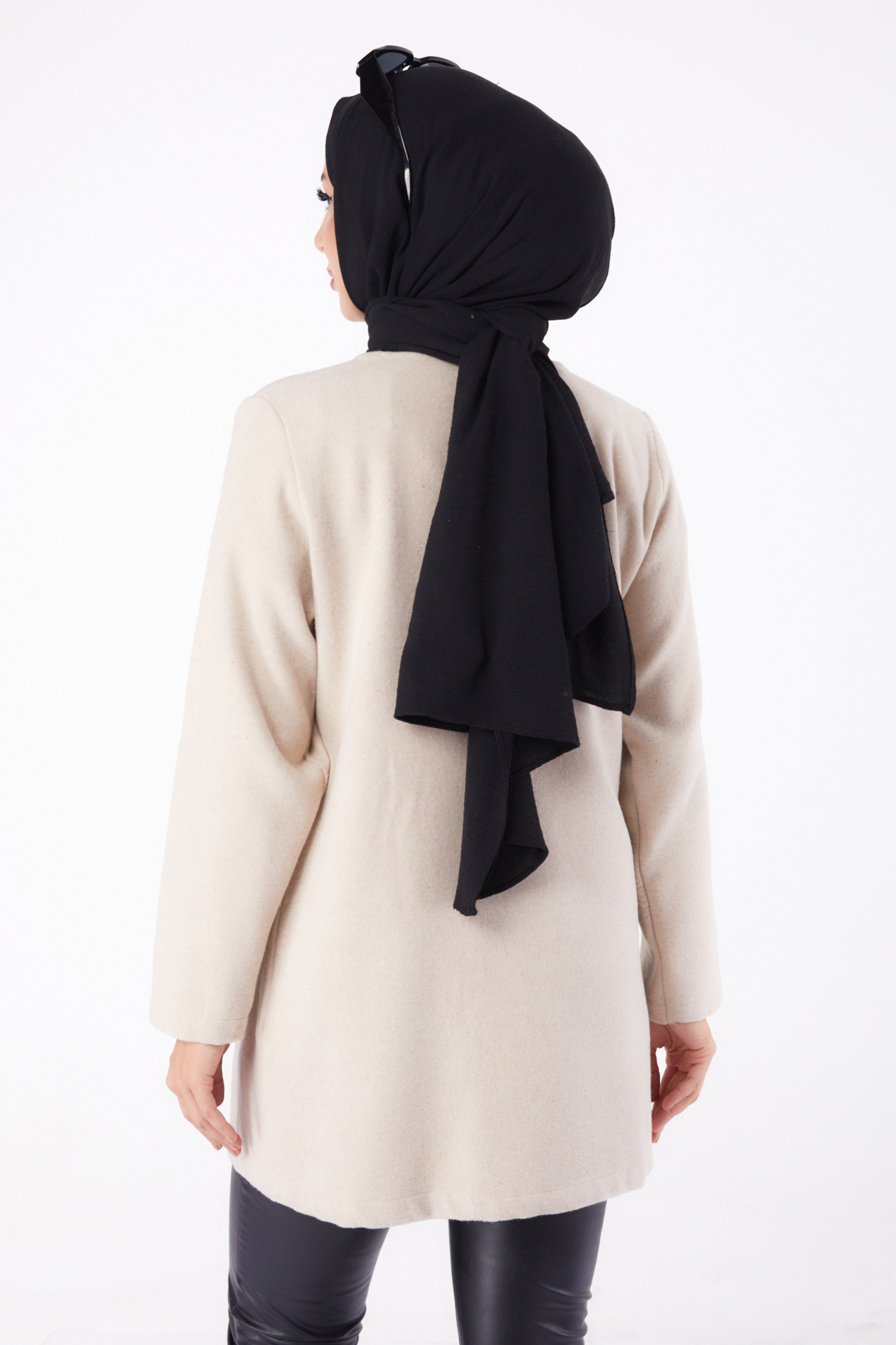 Kaşe Ceket Bej - 13286 - 5