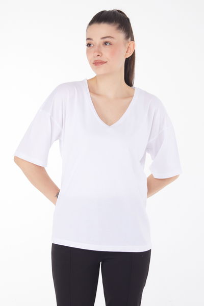 T-Shirt Beyaz - 25848 