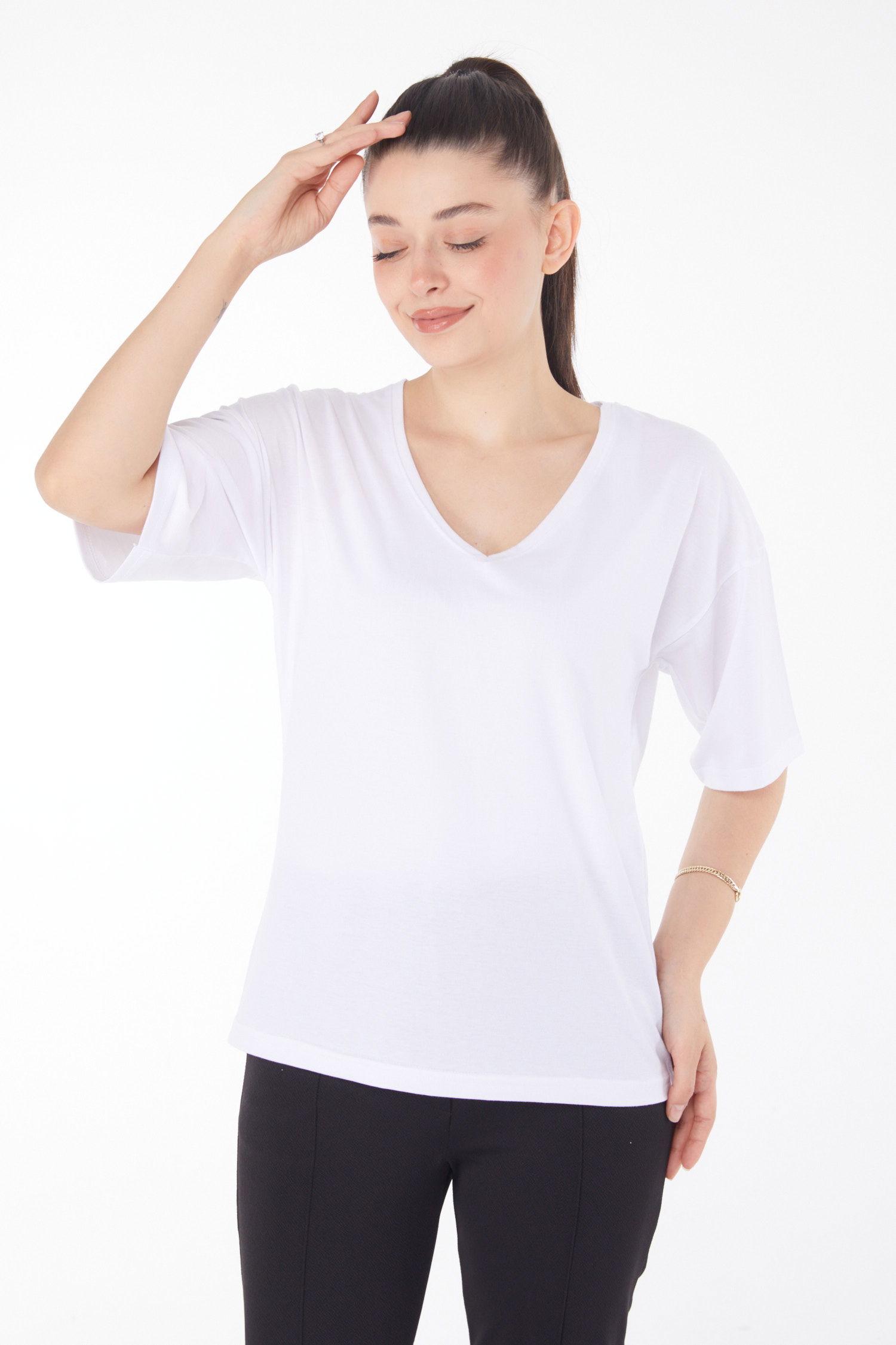 T-Shirt Beyaz - 25848 - 2