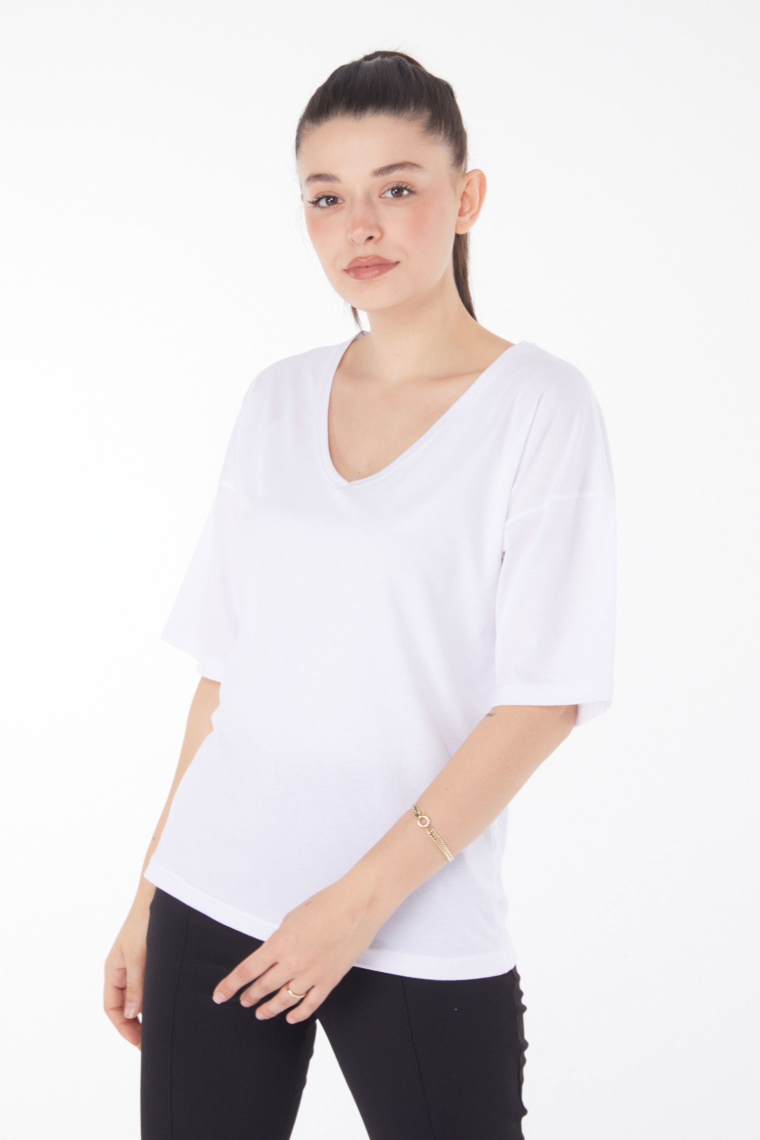 T-Shirt Beyaz - 25848 - 3