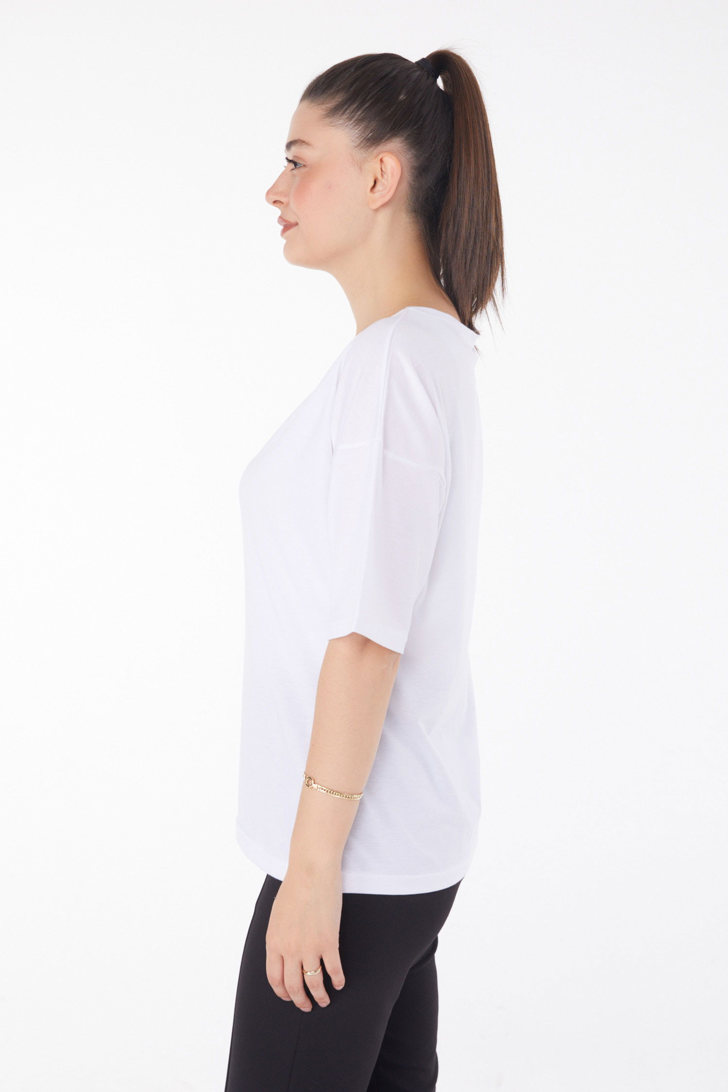 T-Shirt Beyaz - 25848 - 4