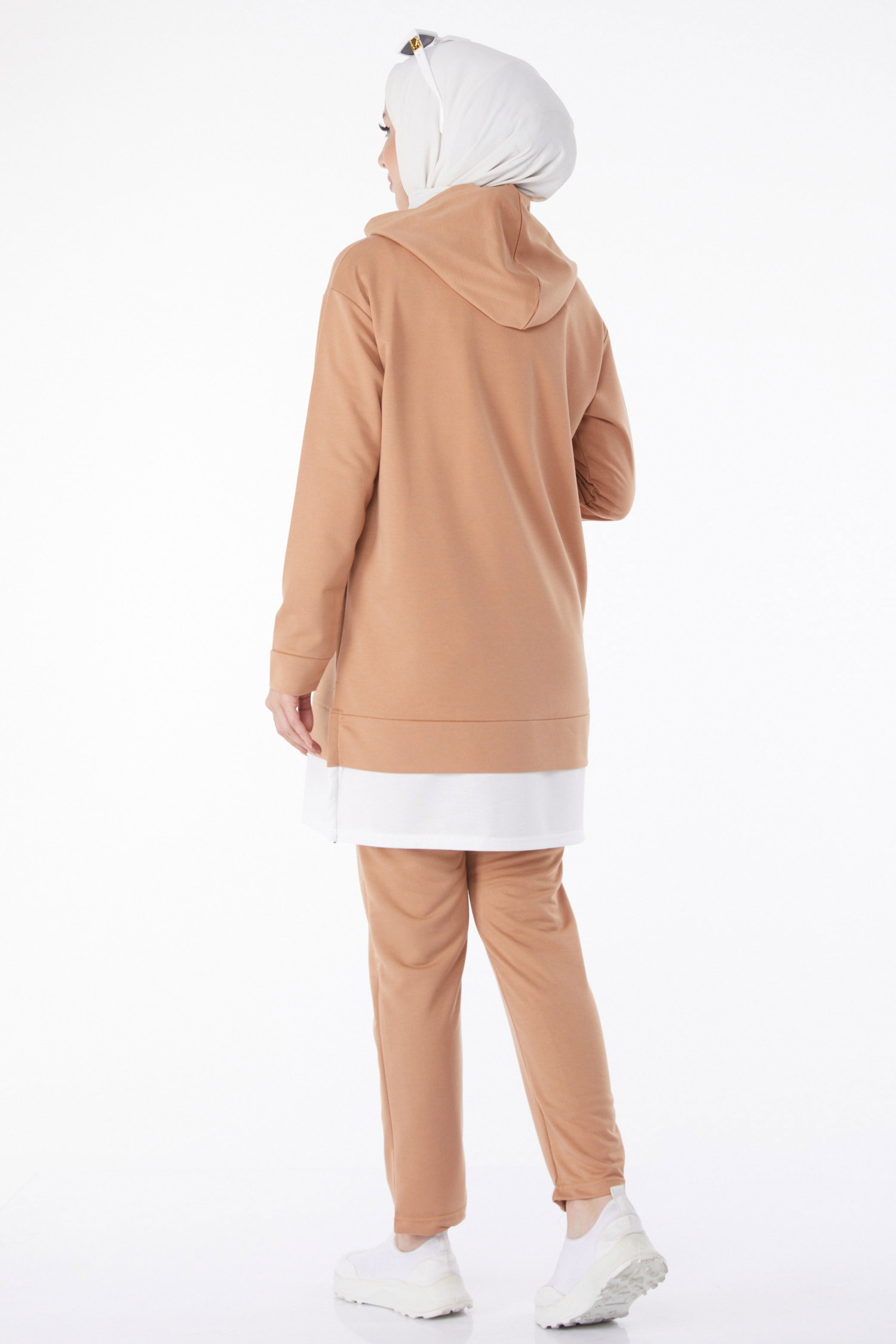 Düz Orta Kadın Biskuvi TUNIK PANTOLON - 3553 - 4