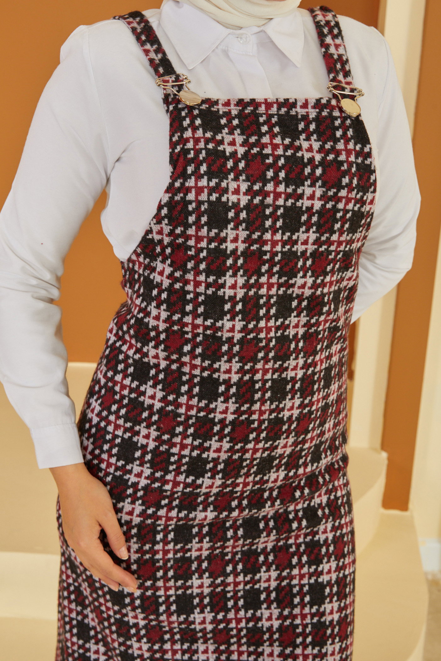 Askılı Salopet Bordo - 13357 - 4