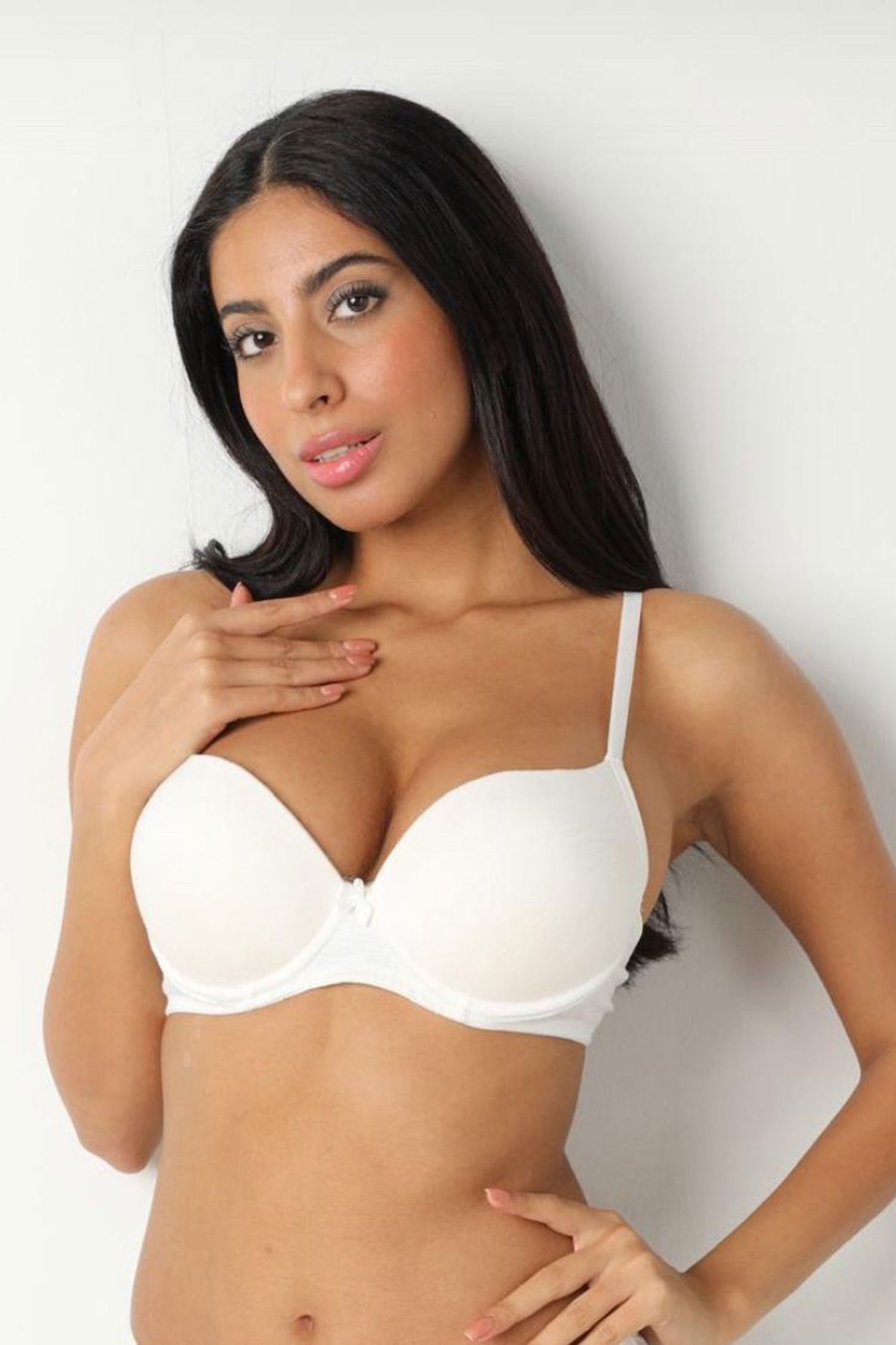 Düz Orta Kadın Ekru Sütyen Tek Filamlı Boş - 26328 - 1