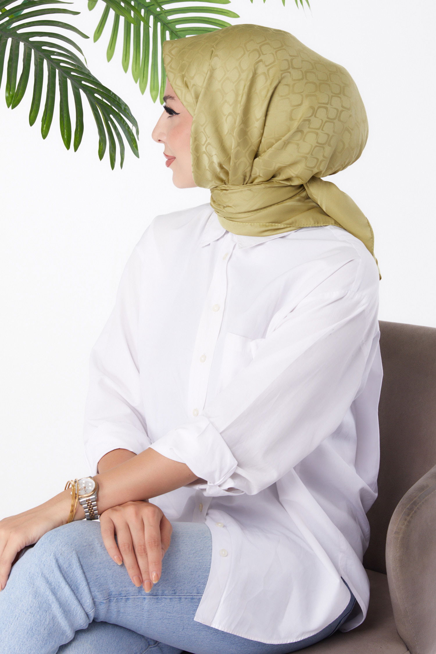 Janjanlı Eşarp Fistik Yeşili - 26150 - 3