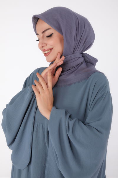 Düz Orta Kadın Füme Eşarp - 26146 