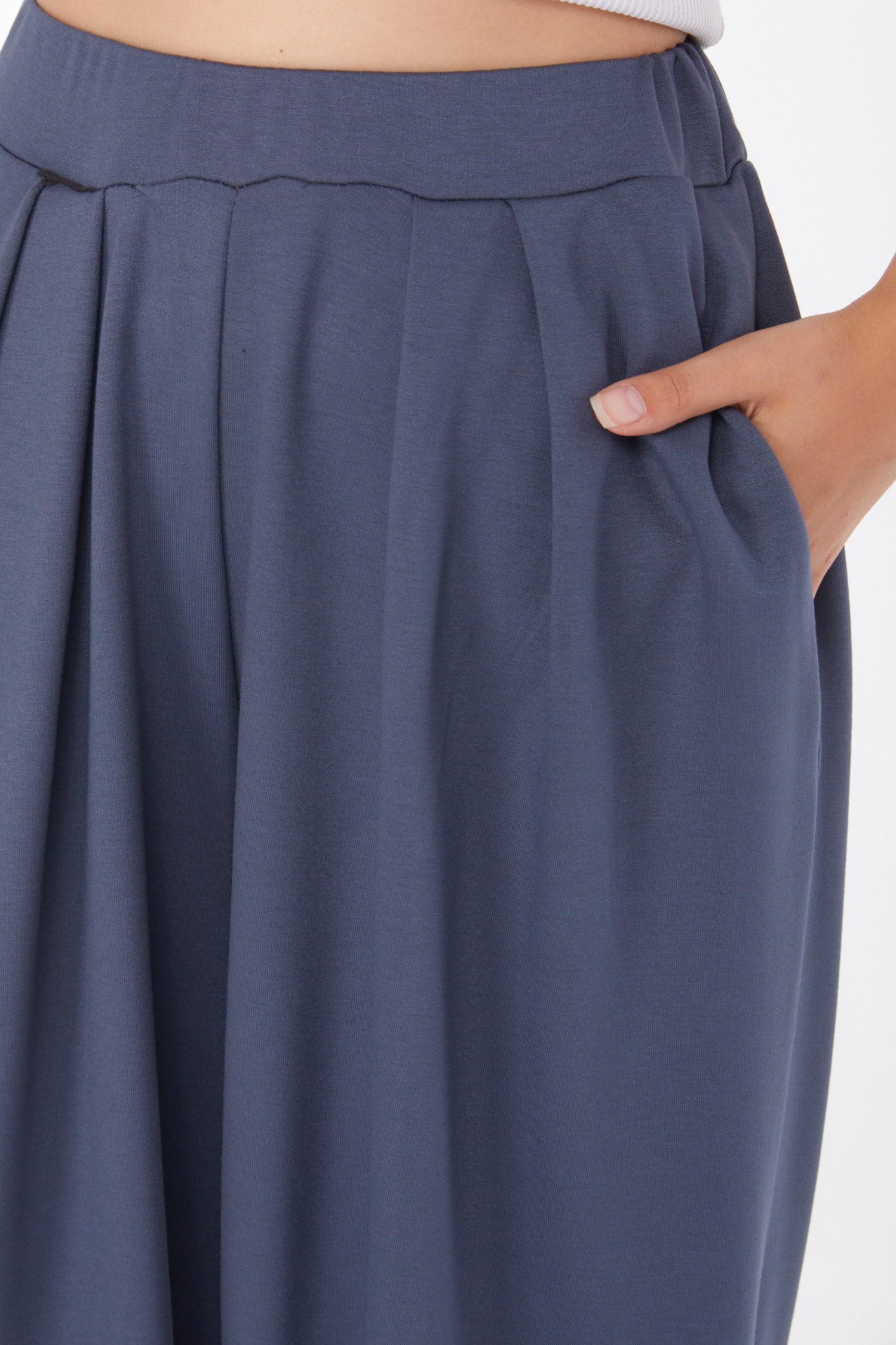 Düz Orta Kadın Füme Şalvar Pantolon - 25920 - 6