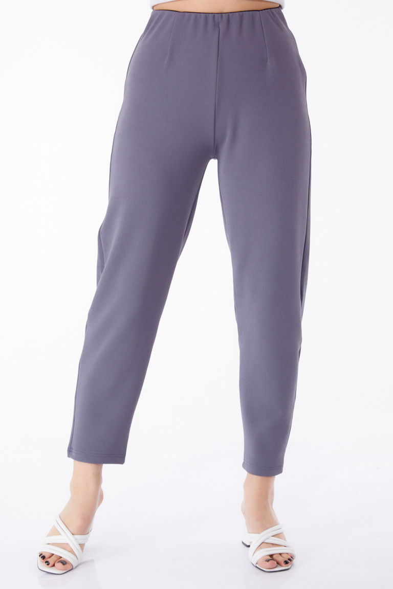 Düz Orta Kadın Füme Spor Pantolon - 25312 - TOFİSA