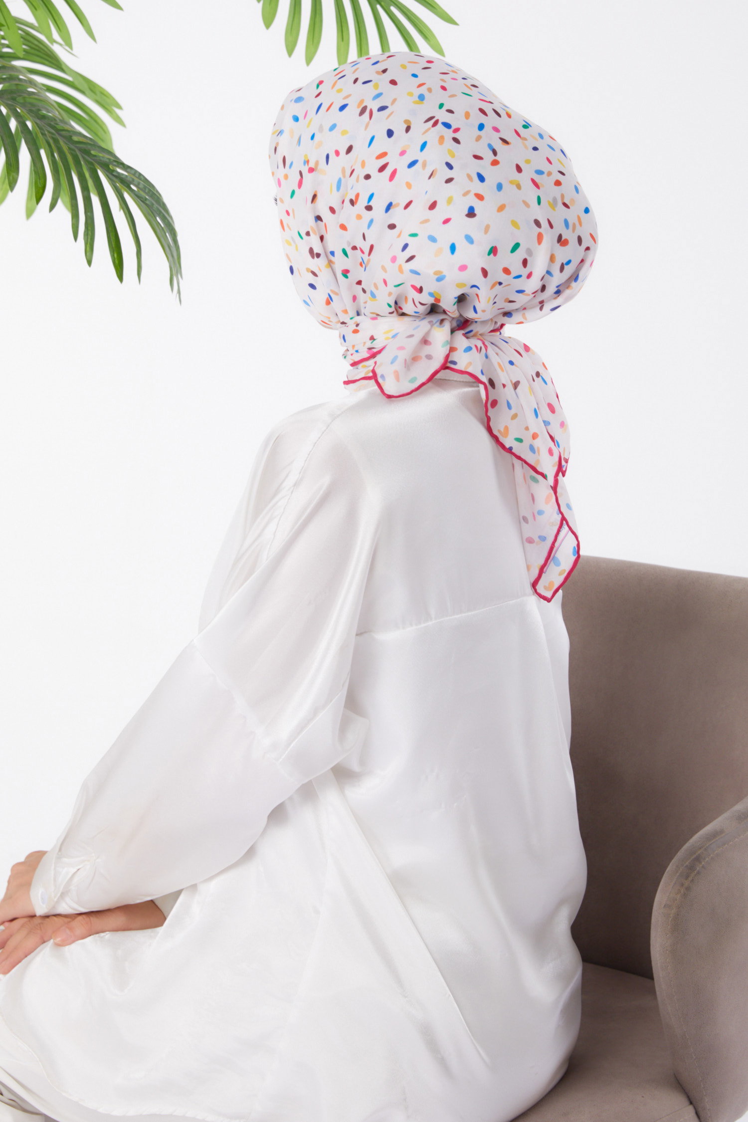 Desenli Eşarp Fusya - 25972 - 3
