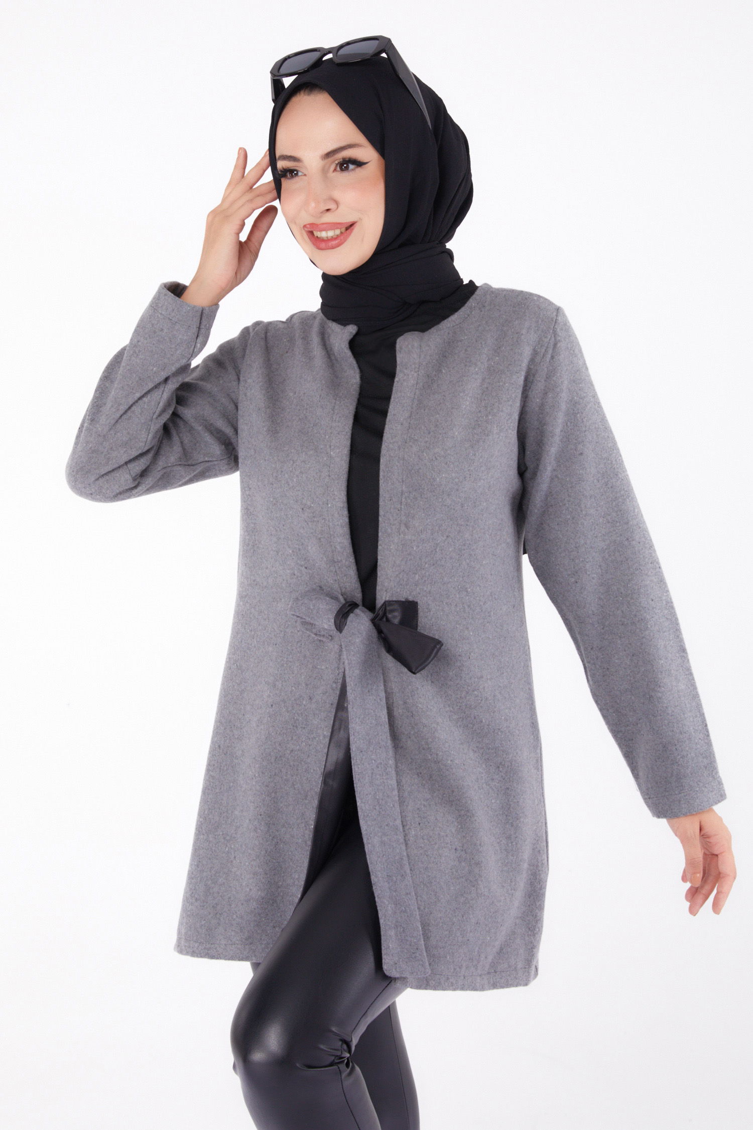 Kaşe Ceket Gri - 13286 - 1