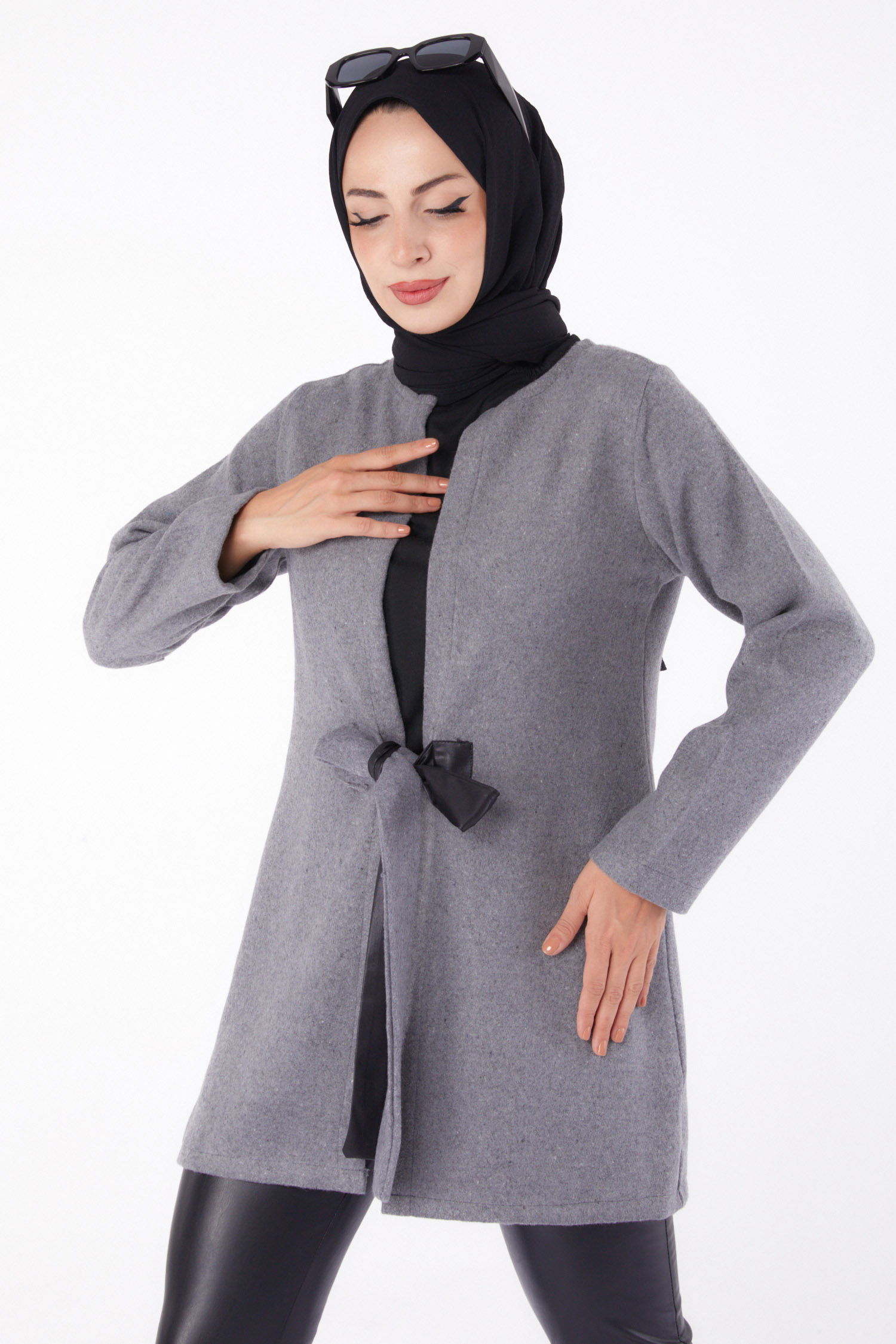 Kaşe Ceket Gri - 13286 - 2