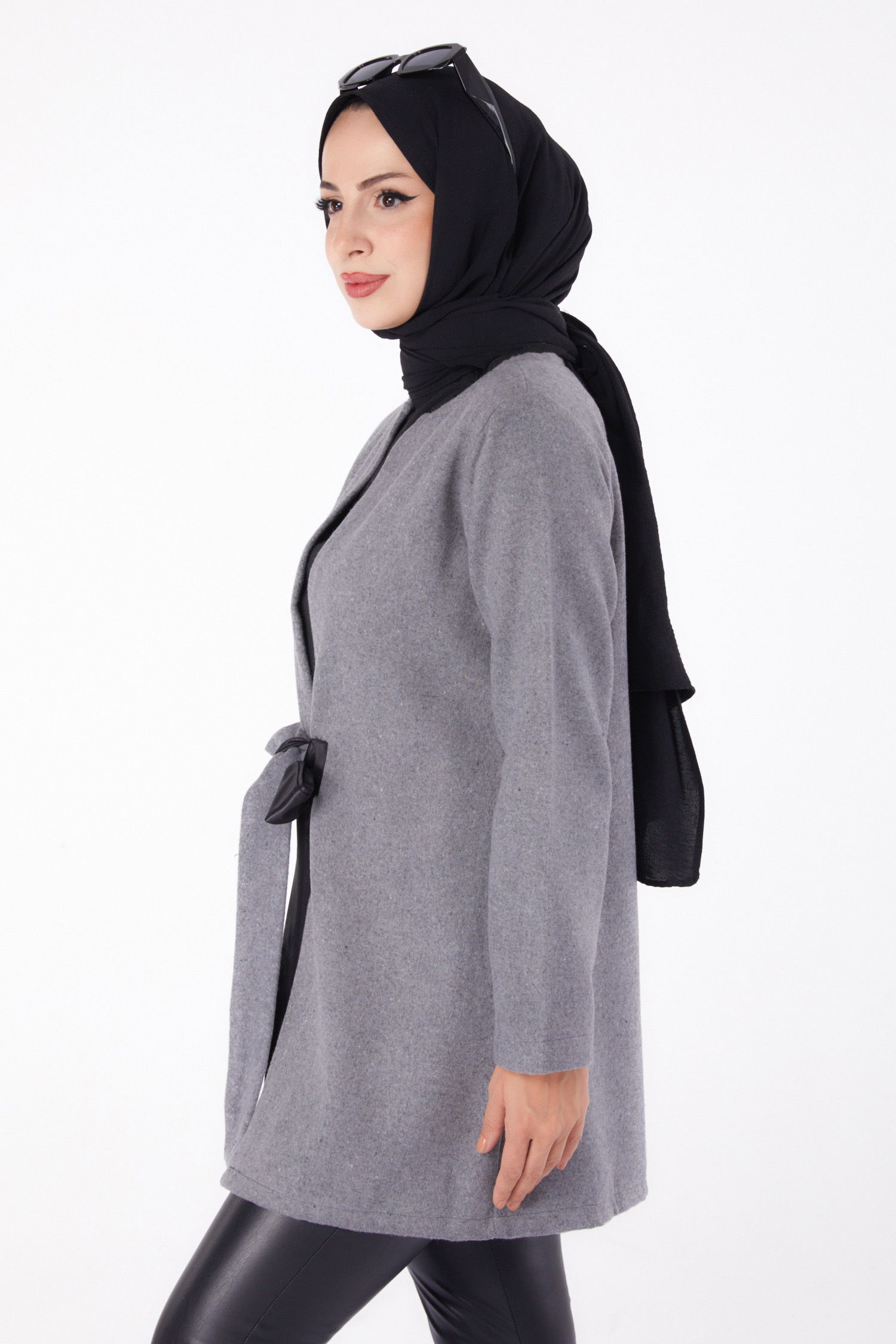 Kaşe Ceket Gri - 13286 - 4