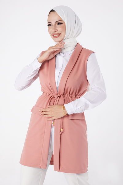 Bağcıklı Yelek Gül - 13263 