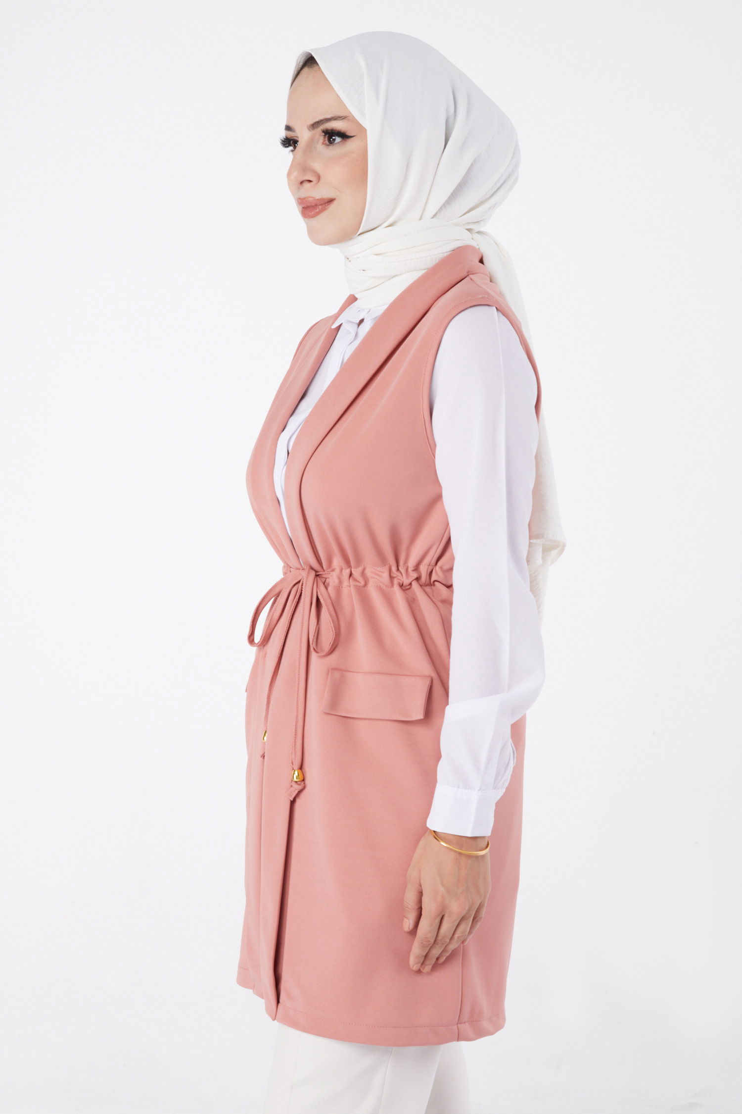 Bağcıklı Yelek Gül - 13263 - 3