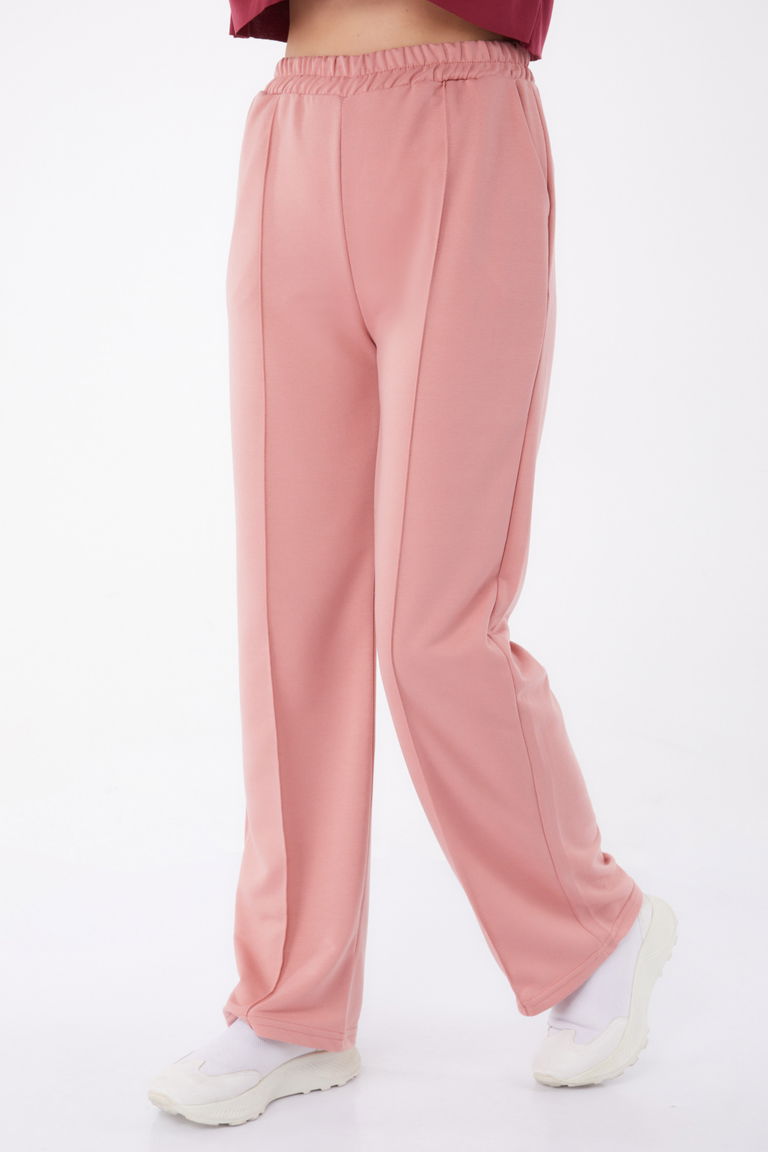 Düz Orta Kadın Gül Eşofman Altı - 13258 - TOFİSA