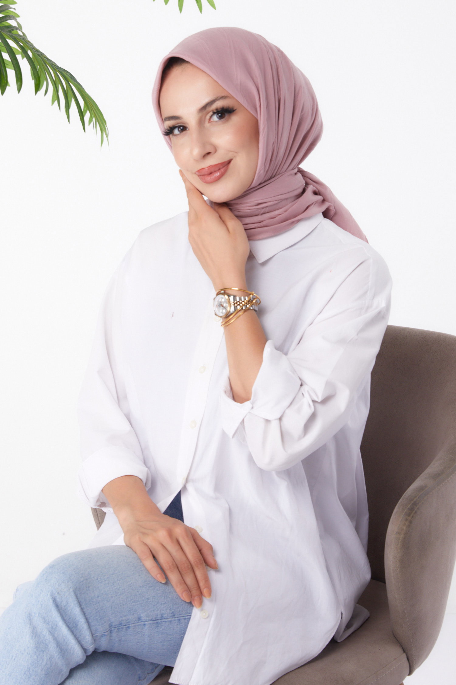 Piliseli Eşarp Gül - 26147 - 1