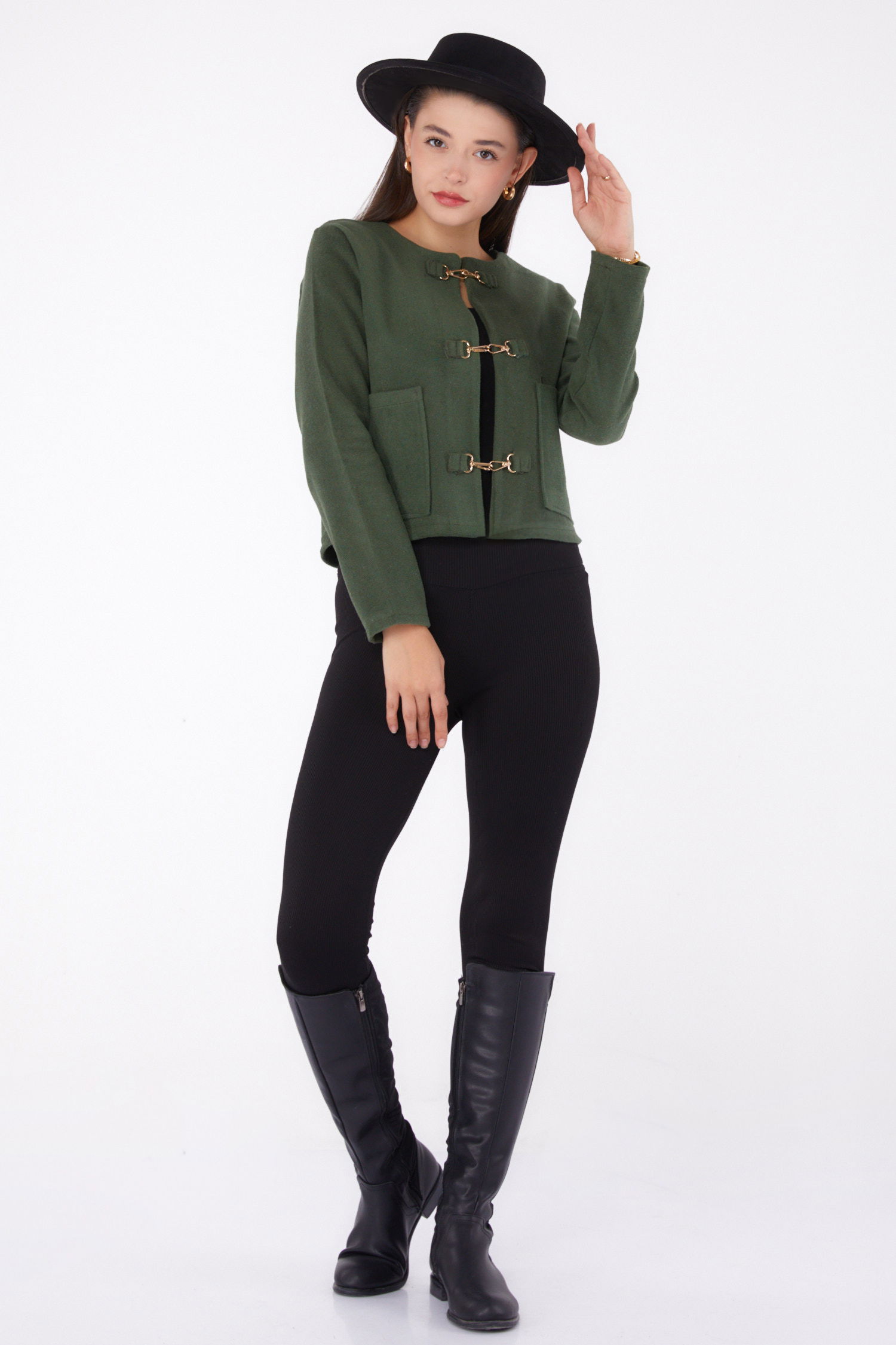 Kaşe Ceket Haki - 13291 - 3
