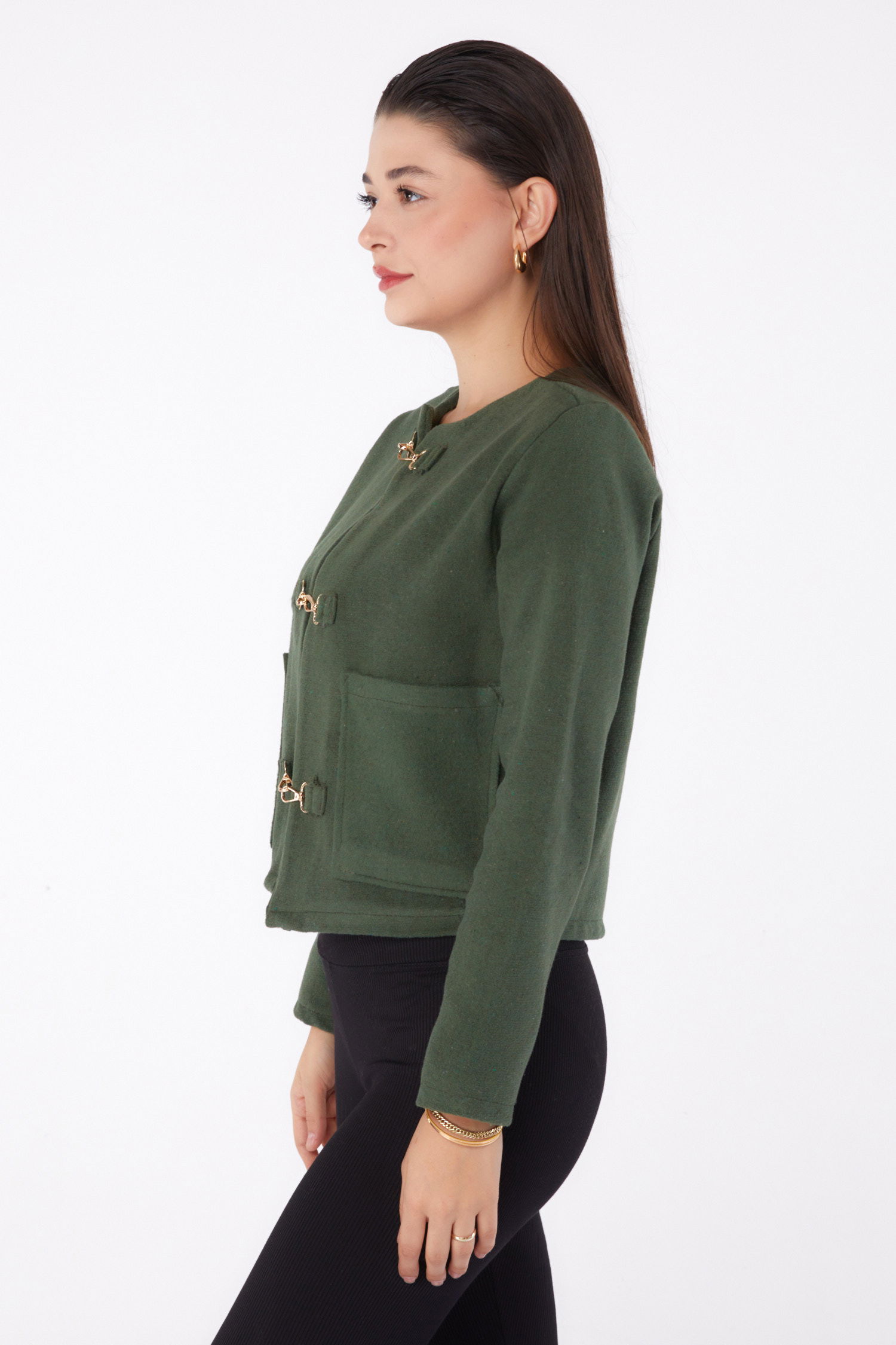 Kaşe Ceket Haki - 13291 - 4