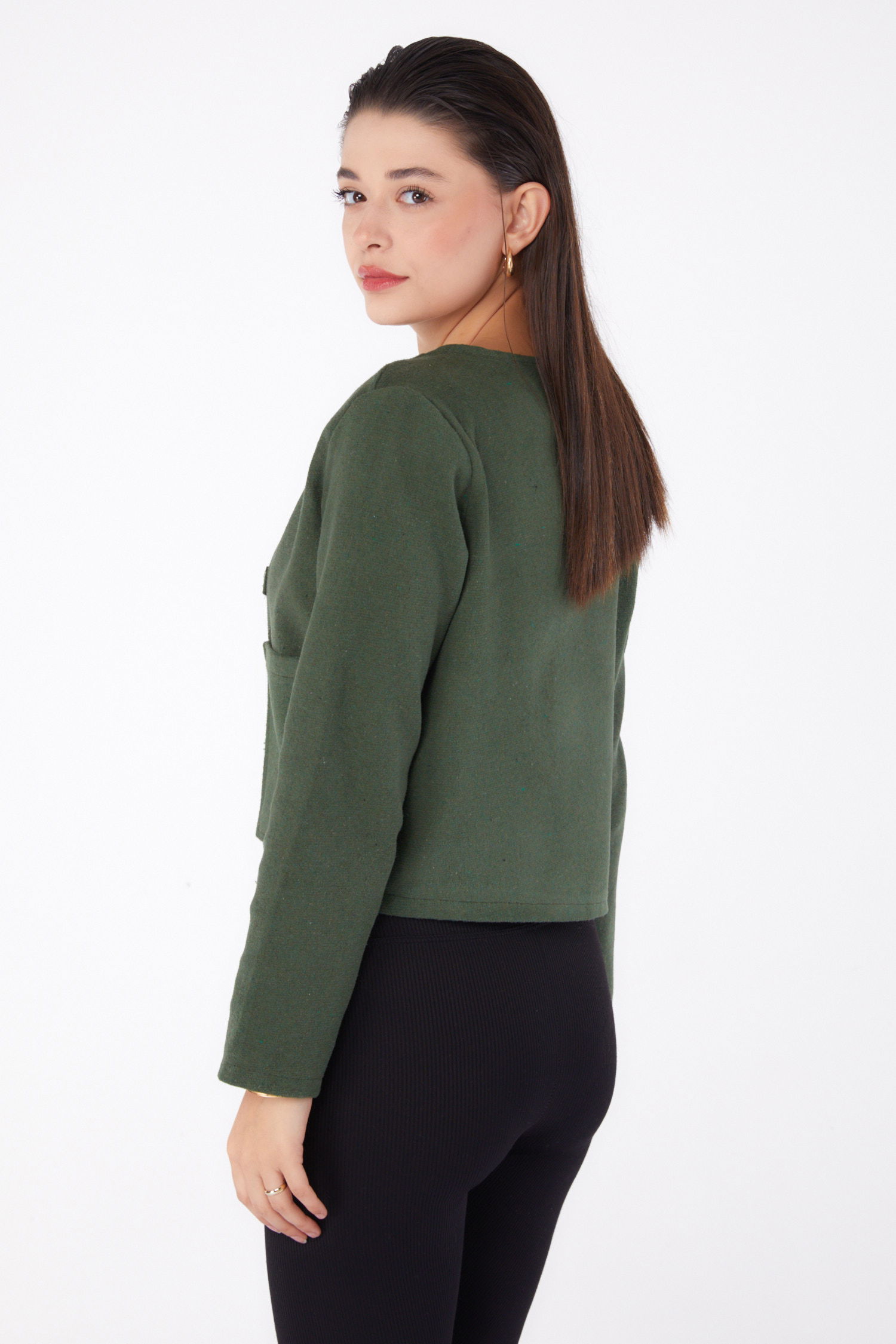 Kaşe Ceket Haki - 13291 - 5