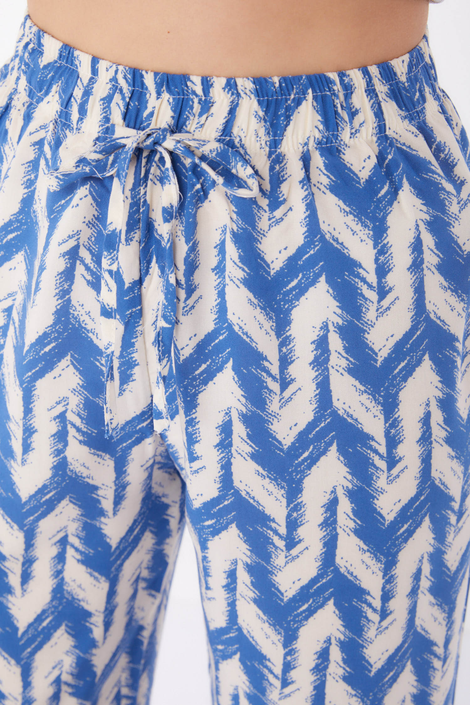 Desenli Pantolon Indigo - 13264 - 5