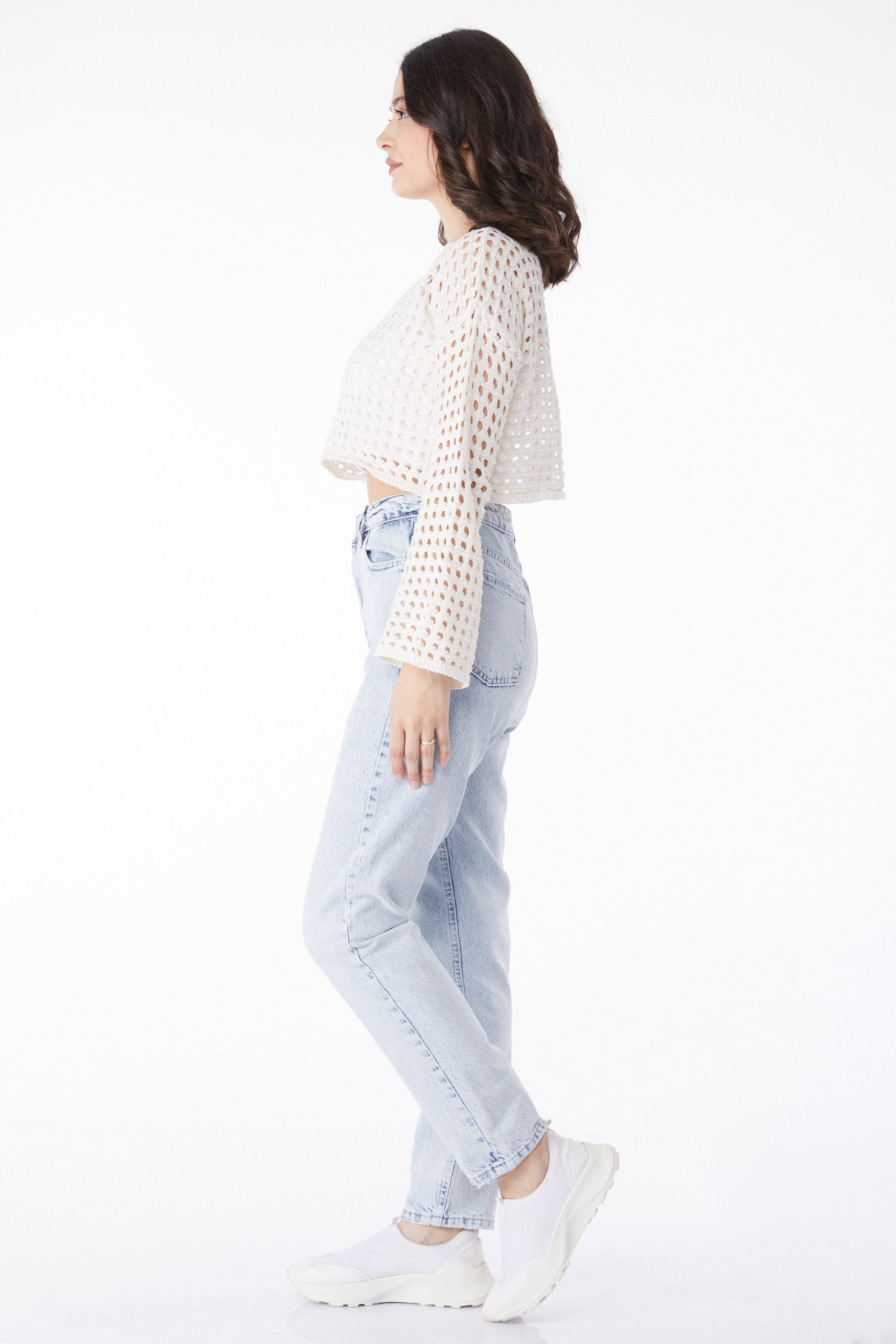 Mom Jeans Kot Pantolon Kotrengi - 50009 - 3