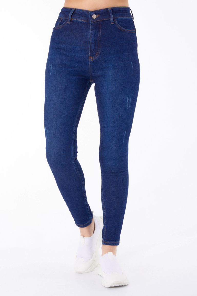 Yüksel Bel Sıkınıy Kot Pantolon Kotrengi - 25179 - TOFİSA