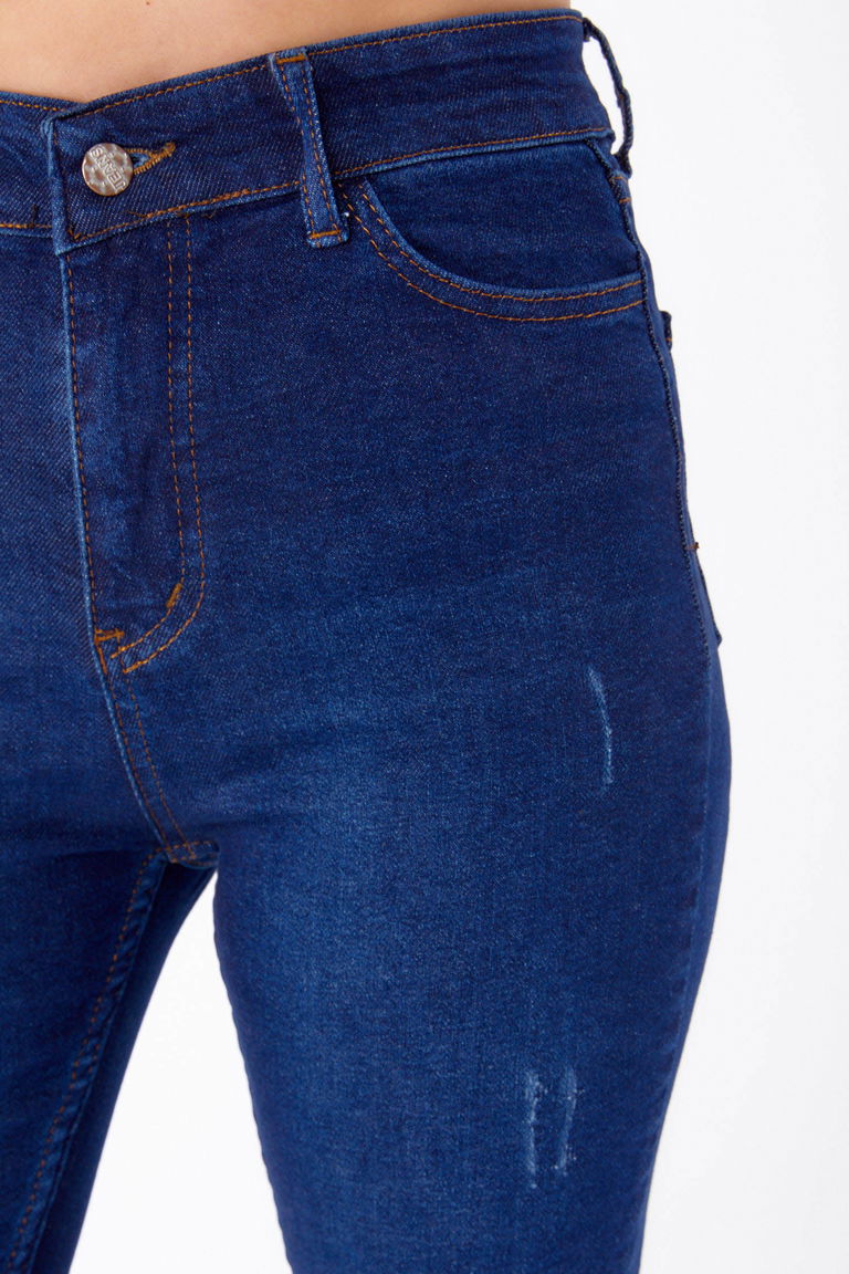 Yüksel Bel Sıkınıy Kot Pantolon Kotrengi - 25179 - TOFİSA