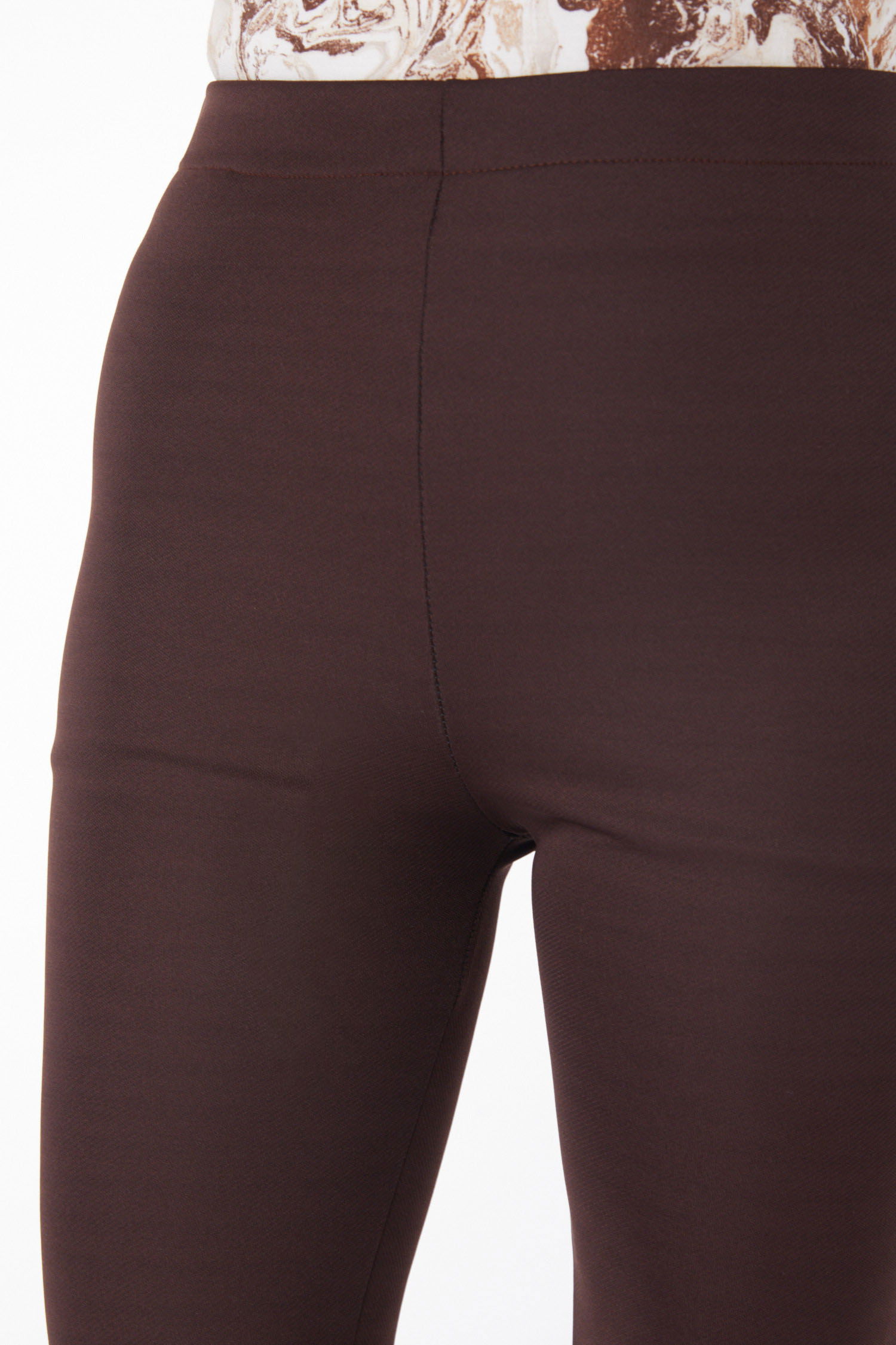 Düz Orta Kadın Koyu Kahve PANTOLON - 26262 - 6