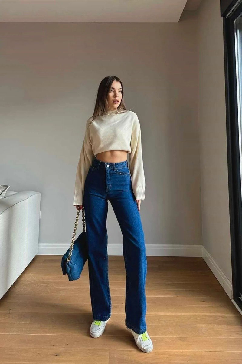 Palazzo Kot Pantolon Koyu Mavi - 26615 - 2