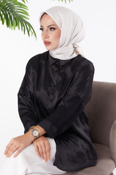 Düz Orta Kadın Krem Janjanlı Eşarp - 26150 