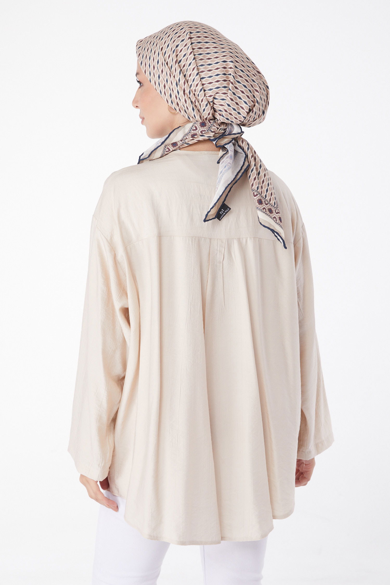 Önü Bağcıklı Hırka Krem - 26135 - 4