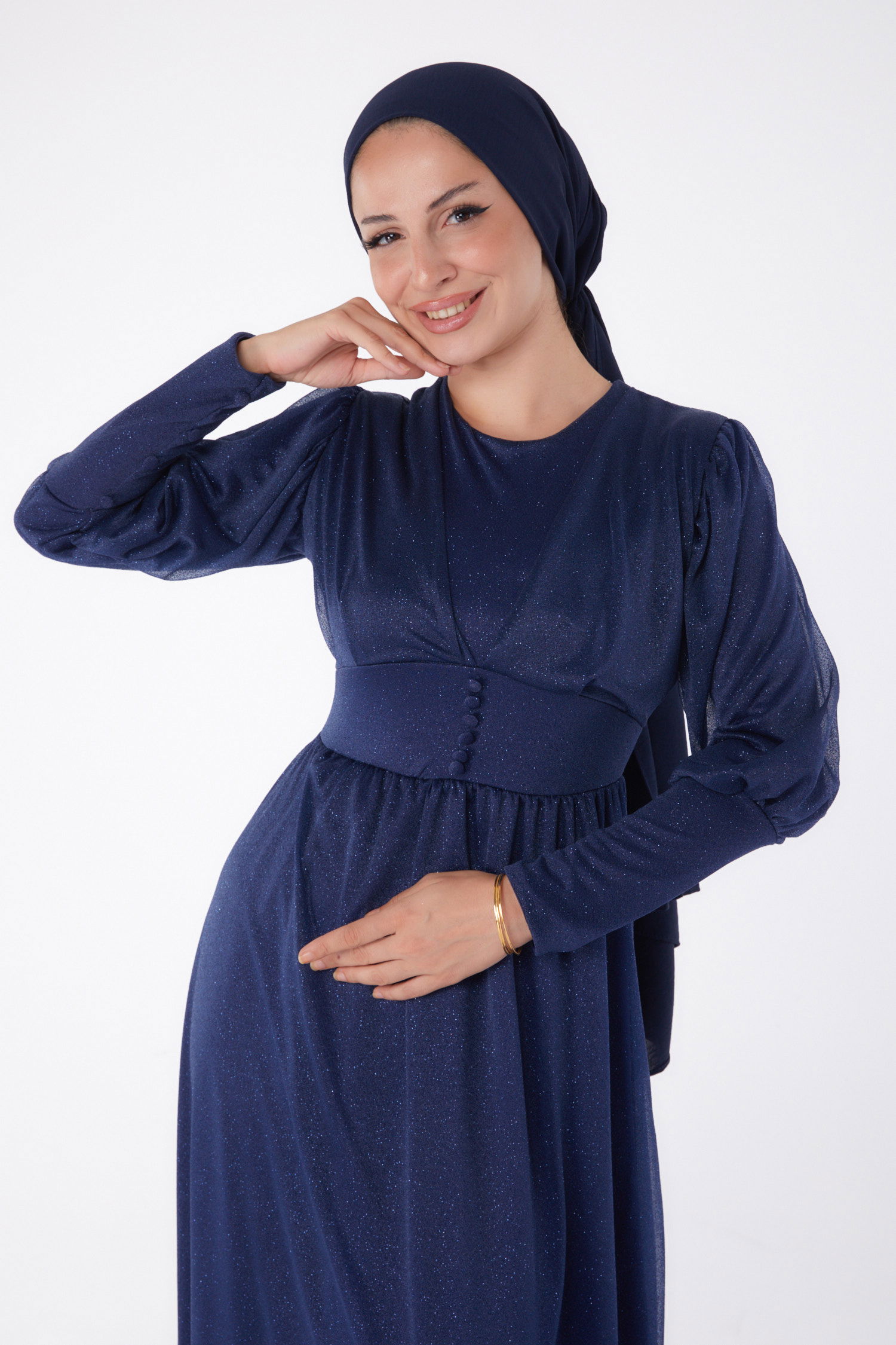 Abiye Elbise Lacivert - 11003 - 3