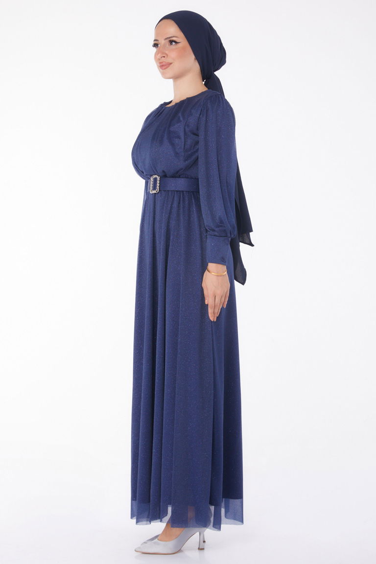 Abiye Elbise Lacivert - 11005 - TOFİSA