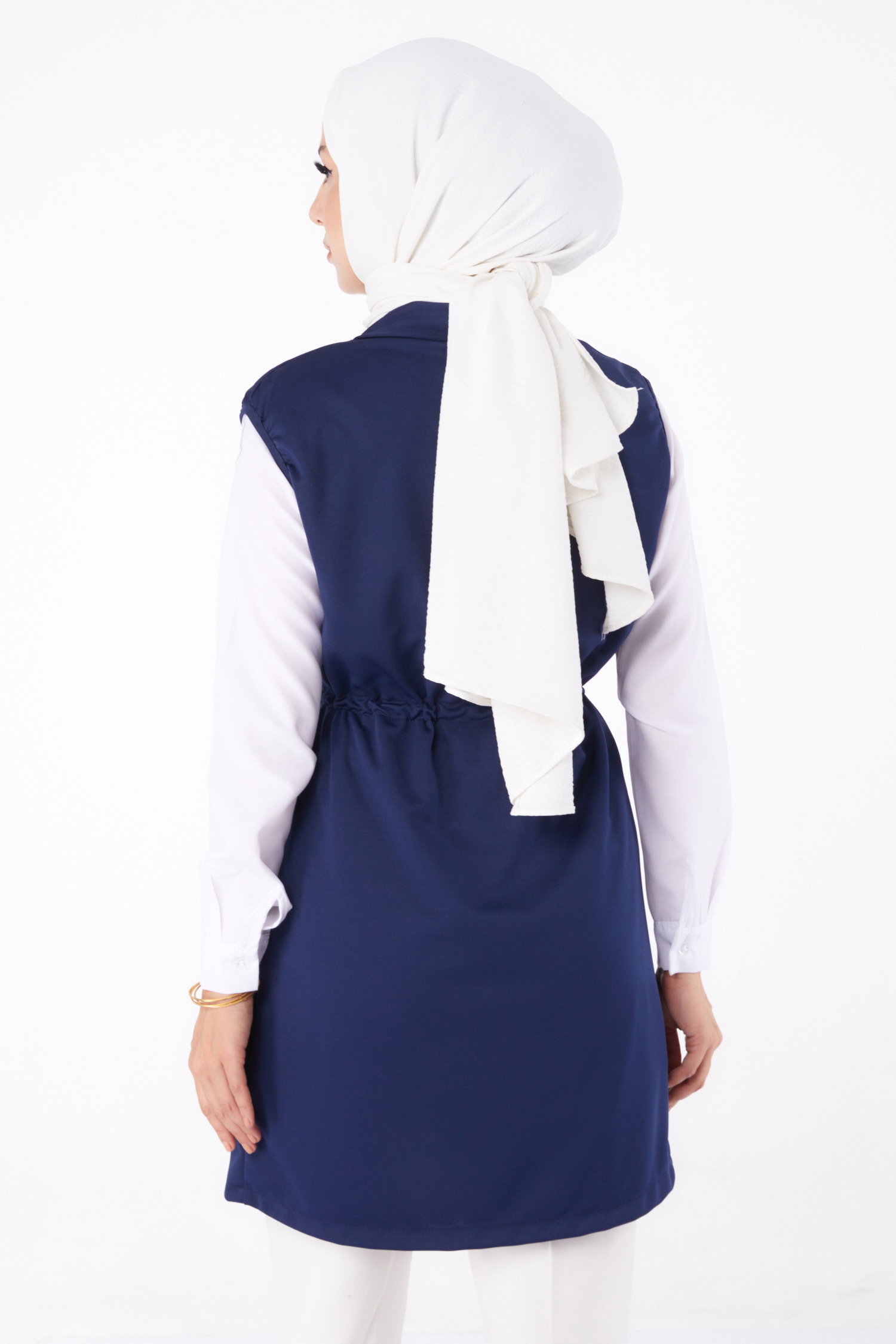 Bağcıklı Yelek Lacivert - 13263 - 4