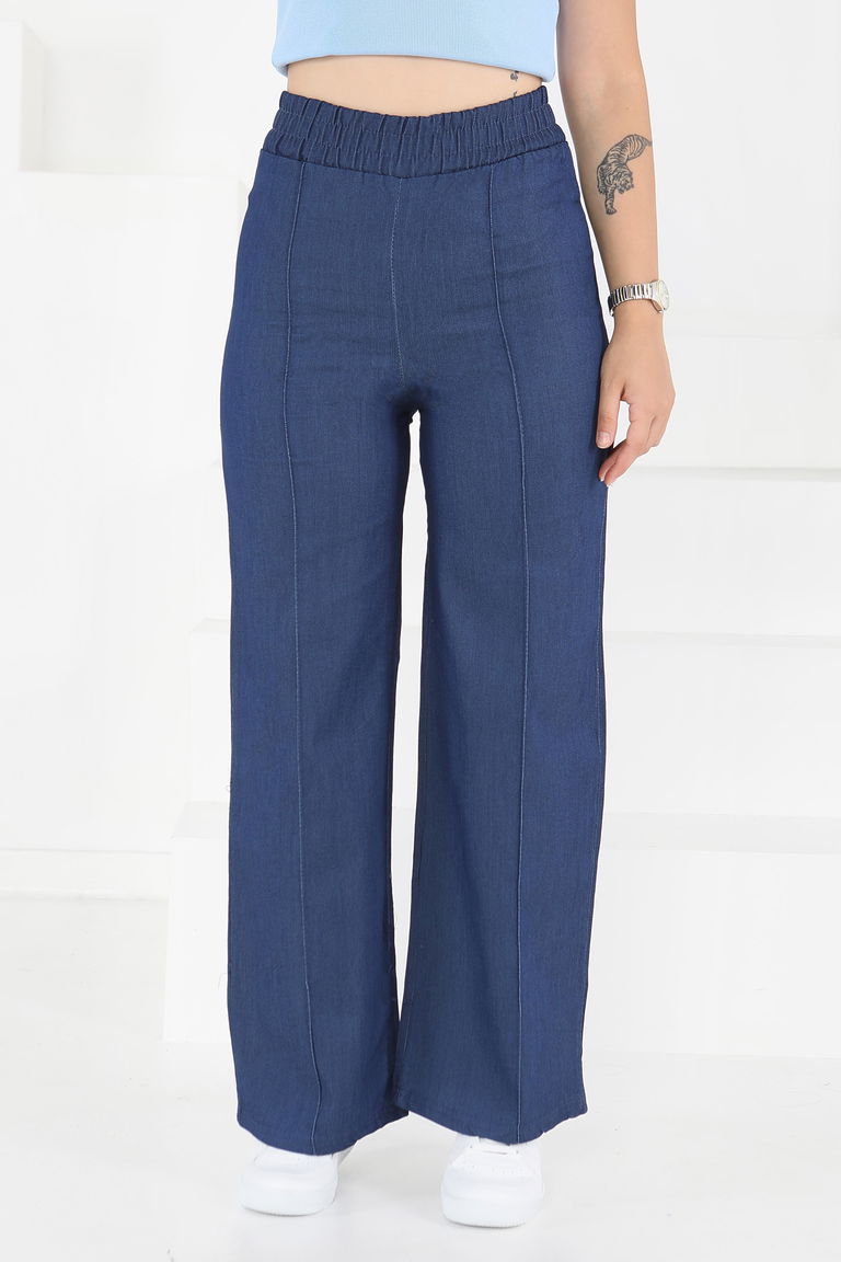 Bol Paça Pantolon Lacivert - 25795 - TOFİSA