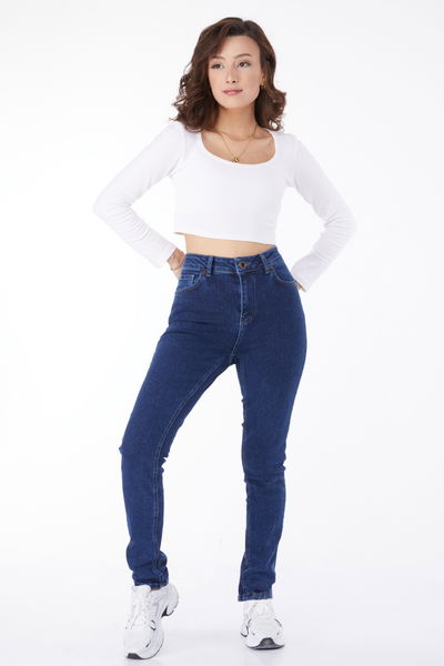 Dar Paça Kot Pantolon Lacivert - 24915 