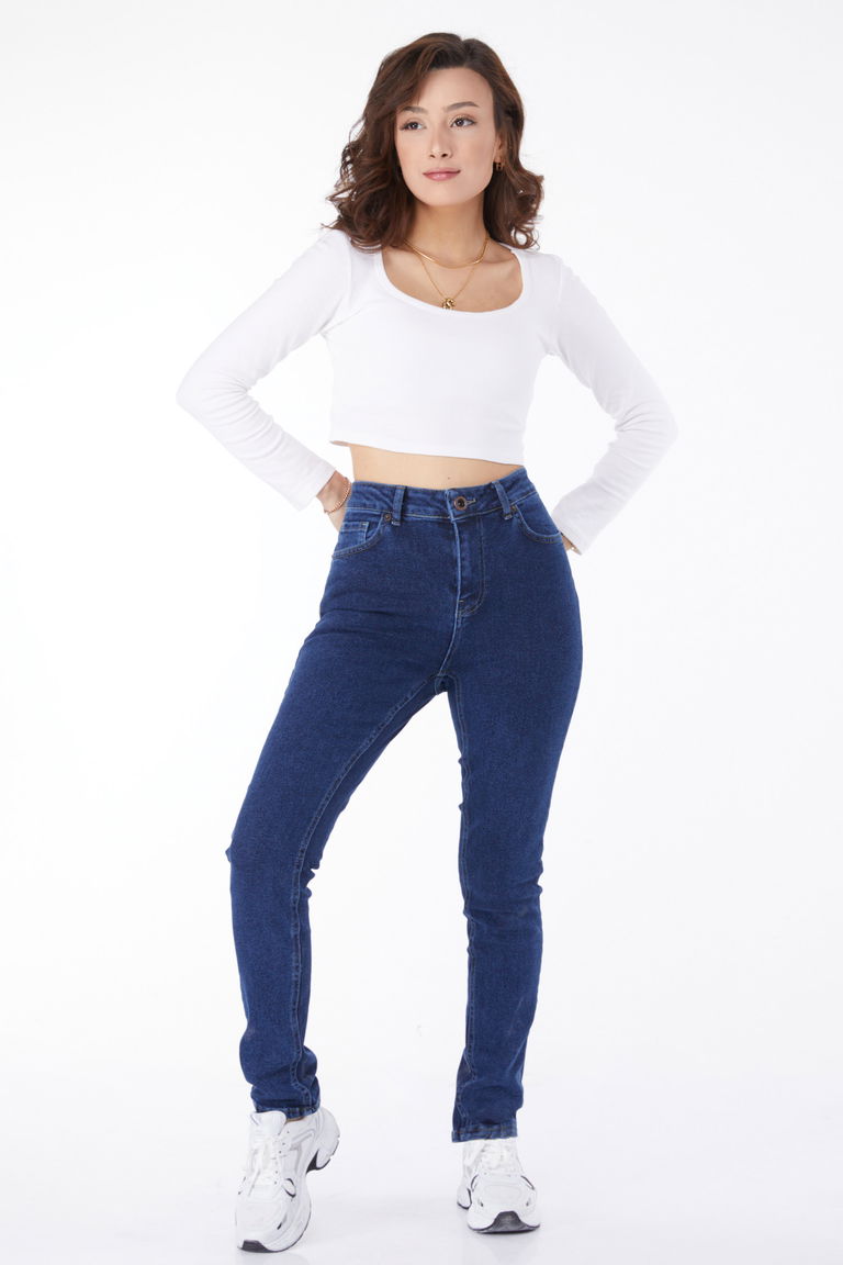 Dar Paça Kot Pantolon Lacivert - 24915 - TOFİSA