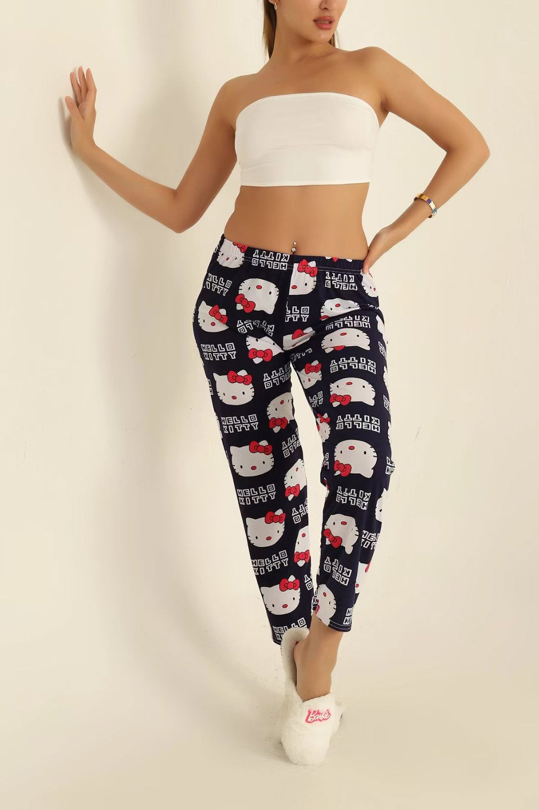 Desenli Pijama Altı Lacivert - 26665 - 1
