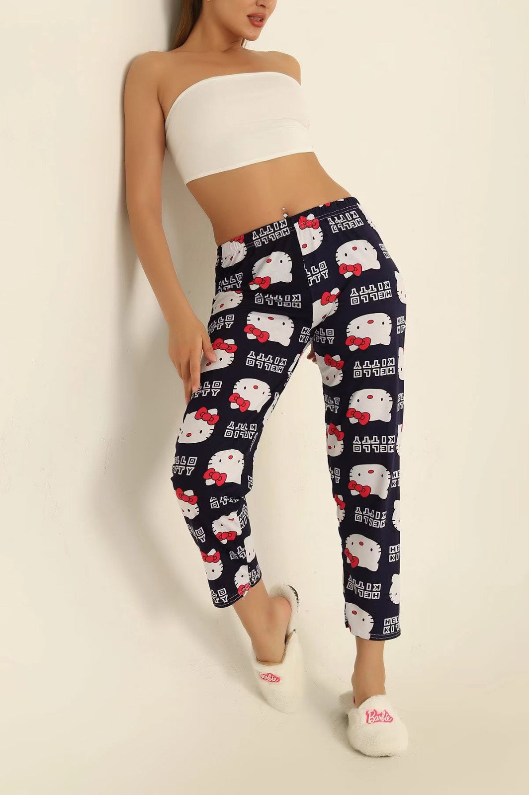 Desenli Pijama Altı Lacivert - 26665 - 2