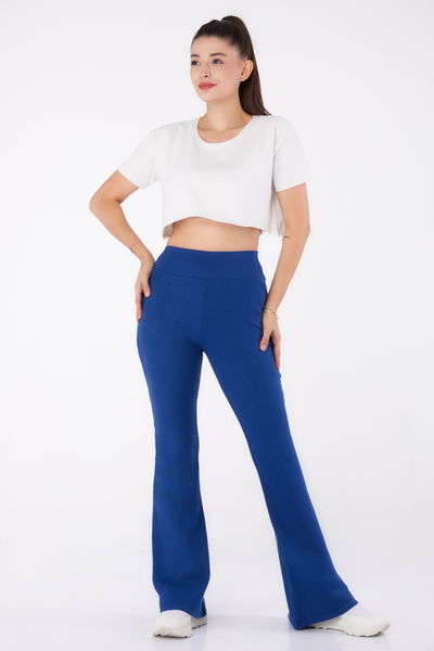 İspanyol Paça Spor Pantolon Lacivert - 26316 