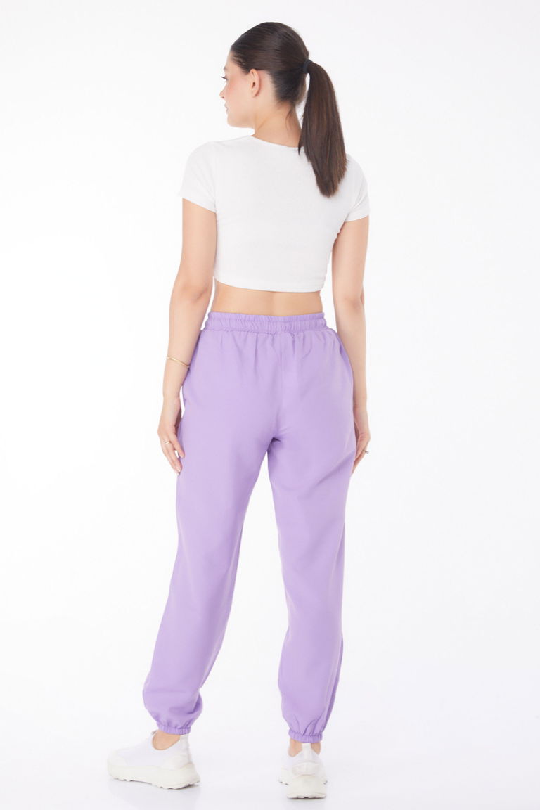 Düz Orta Kadın Lila Pantolon - 13207 - TOFİSA