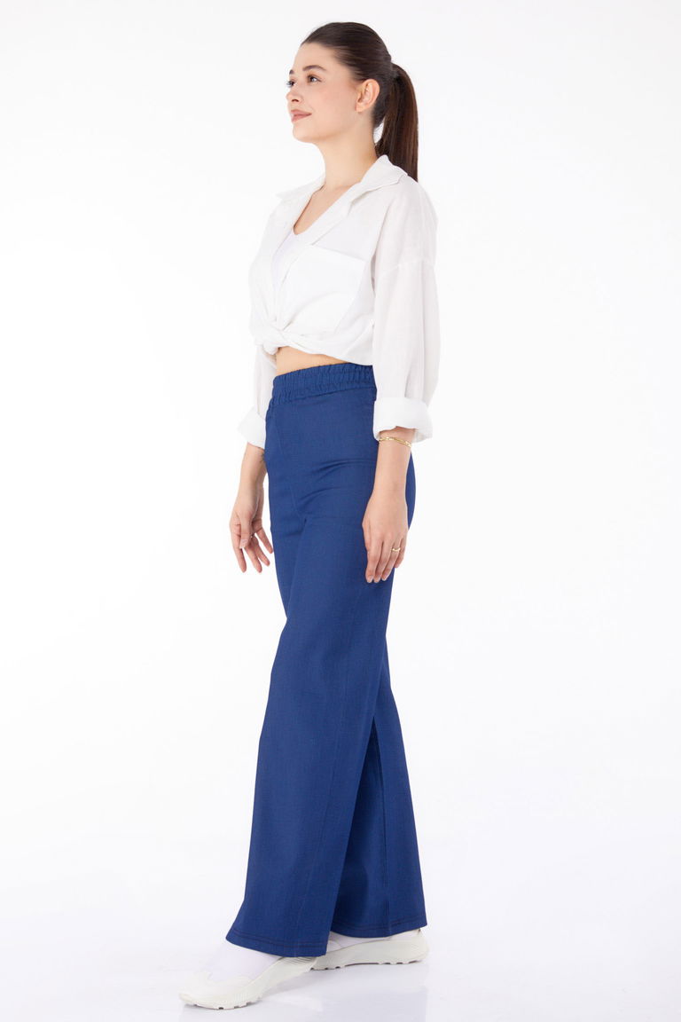 Beli Lastikli Kot Patolon Mavi - 25637 - TOFİSA